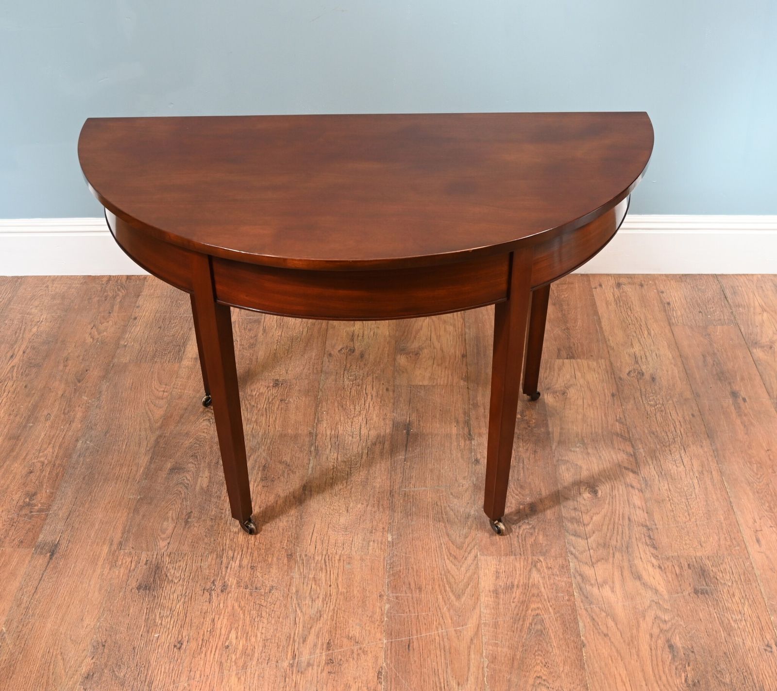 Pair George III Console Tables Mahogany Demi Lune 1790 photo Furniture
