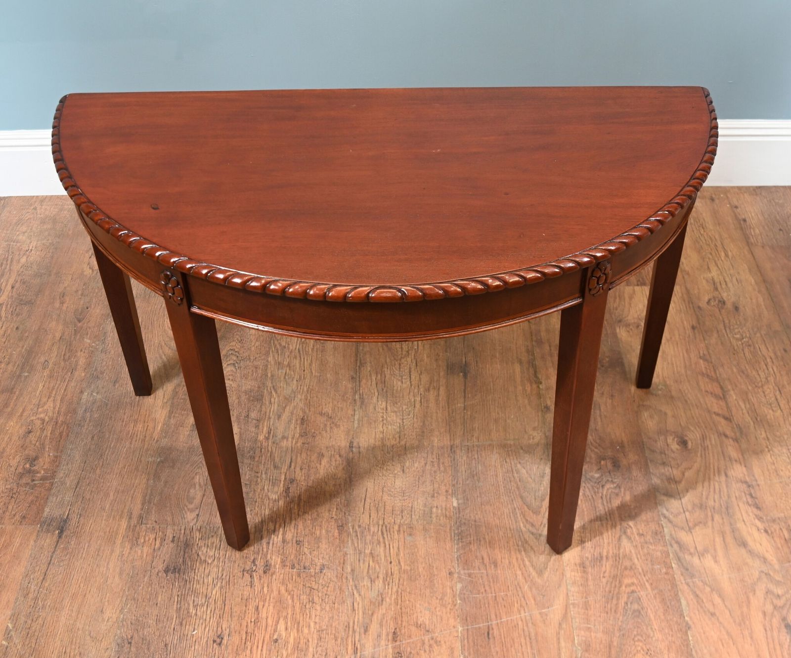 photo vinterior Pair George III Console Tables Mahogany Demi Lune 1790
