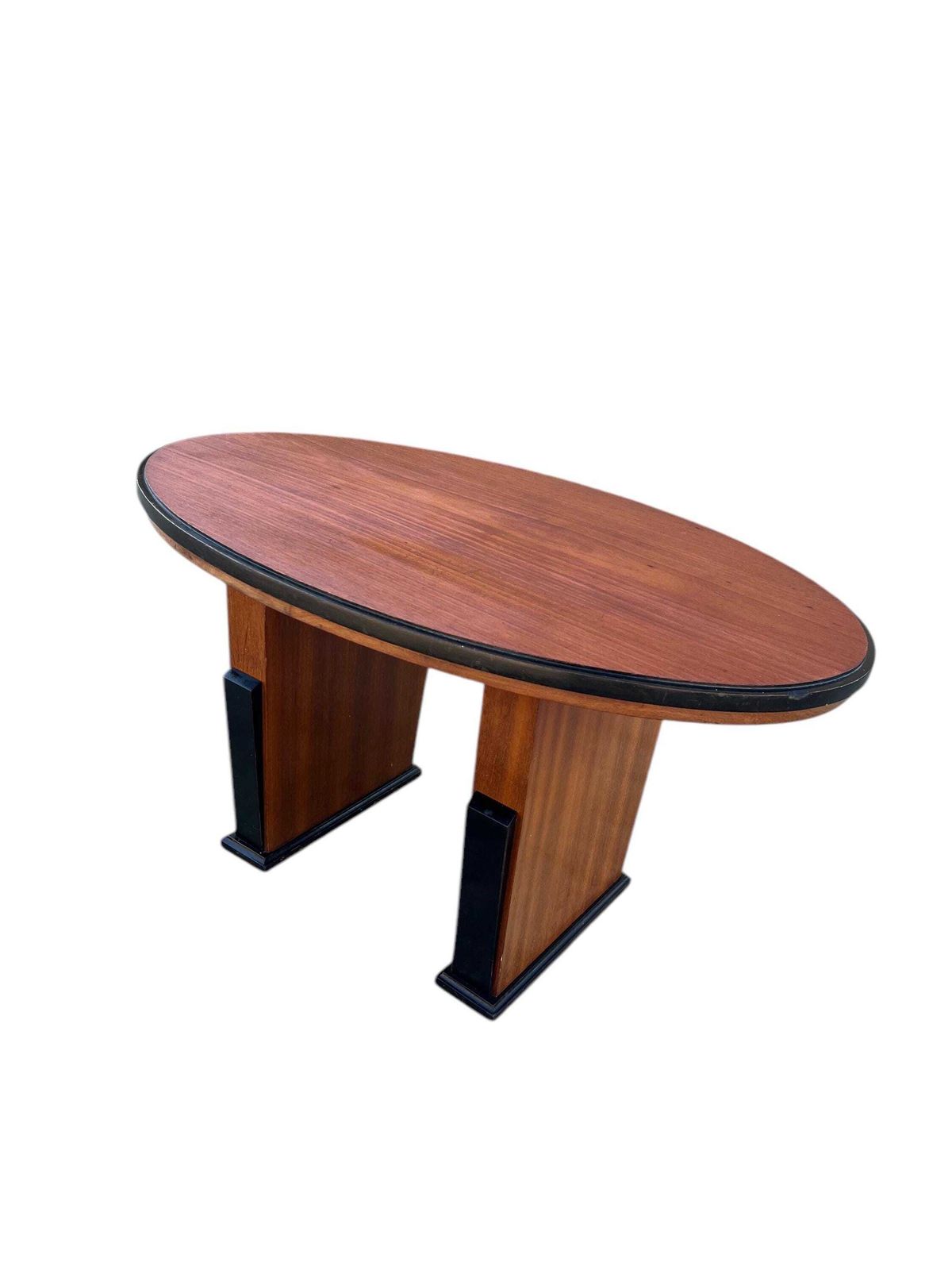 Antique Art Deco Vintage Mahogany And Ebonised Side Table. photo Furniture