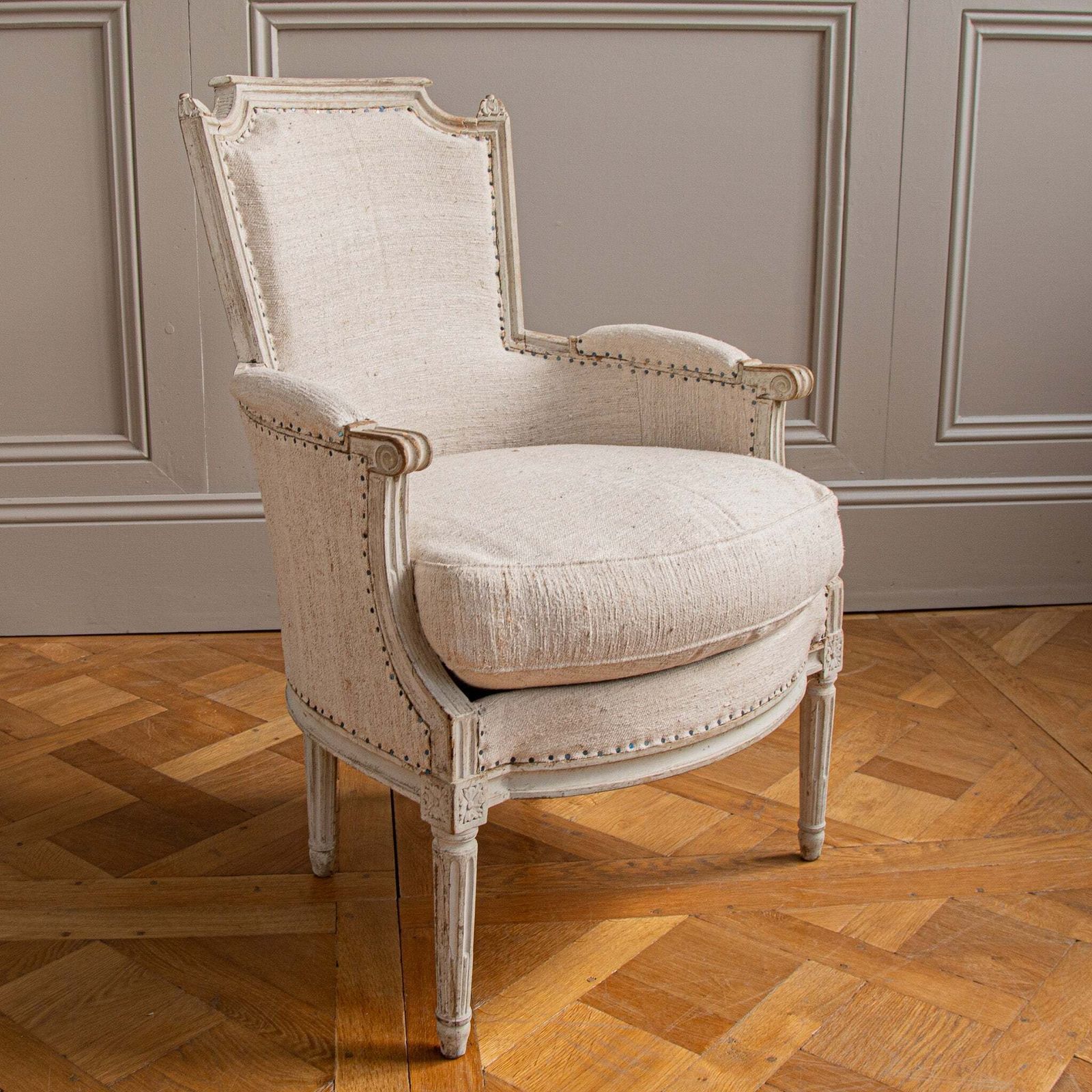 Antique White Bergere Armchairs Late 19th Century French Armchairs photo Furniture