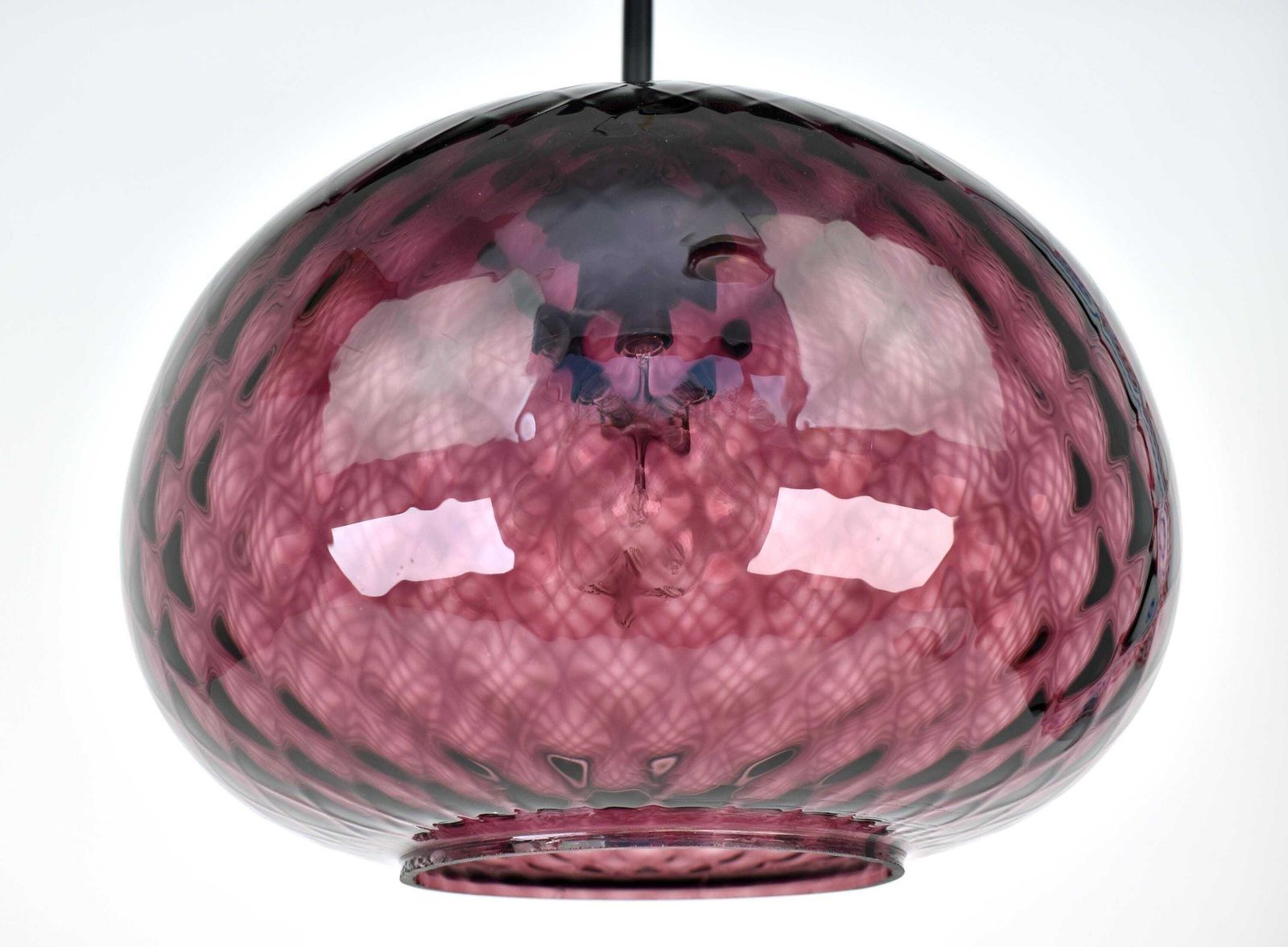 Mid Century Modern Murano Glass Pendant Light Purple Eggplant | Aubergine Ceiling Lamp Black Venini Seguso Italy European photo furniture