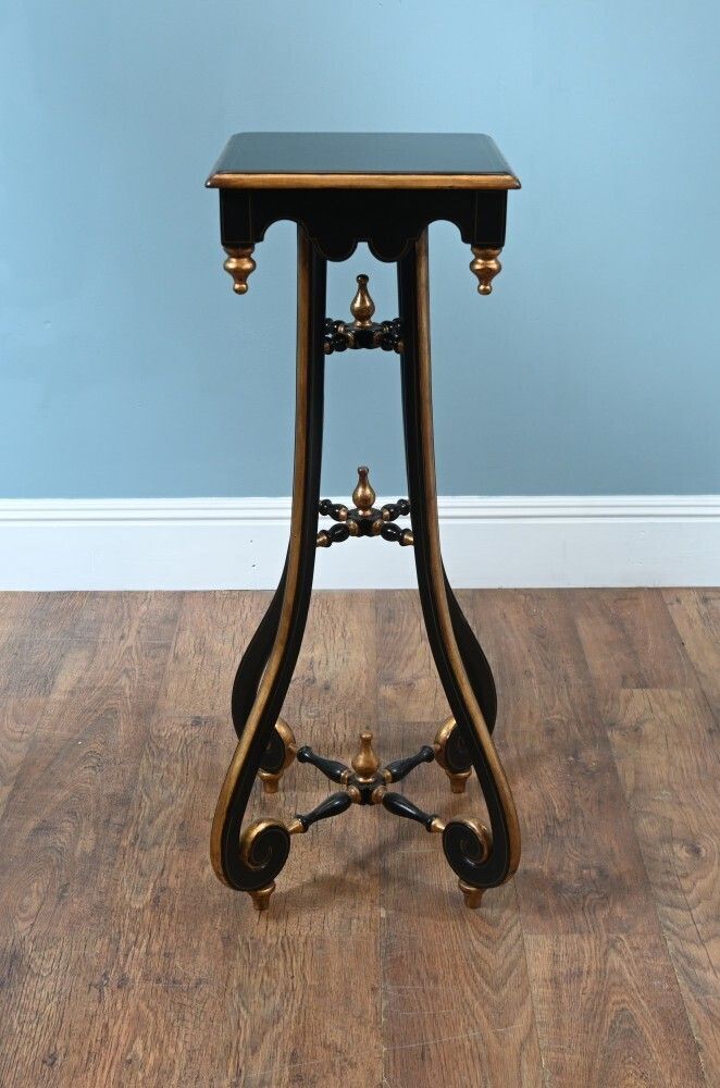 Pair Arts And Crafts Pedestal Stands Lacquered Aesthetic Movement photo Home Decor