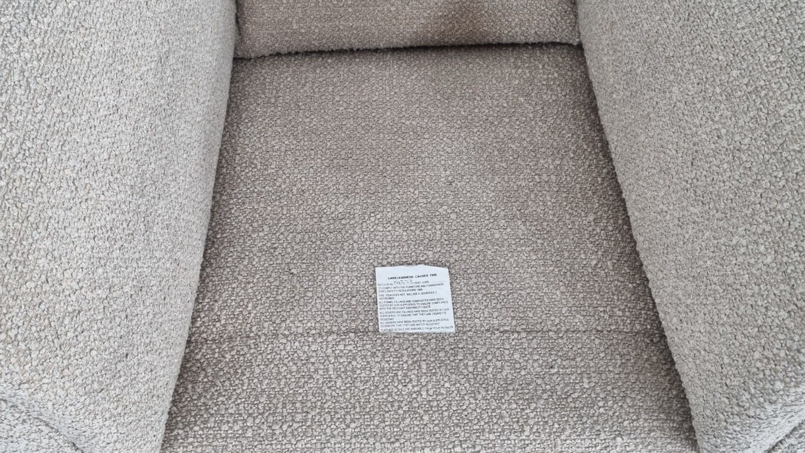 photo furniture Duresta Wentworth Chair  In Honey Boucle Fabric Stunning Condition
