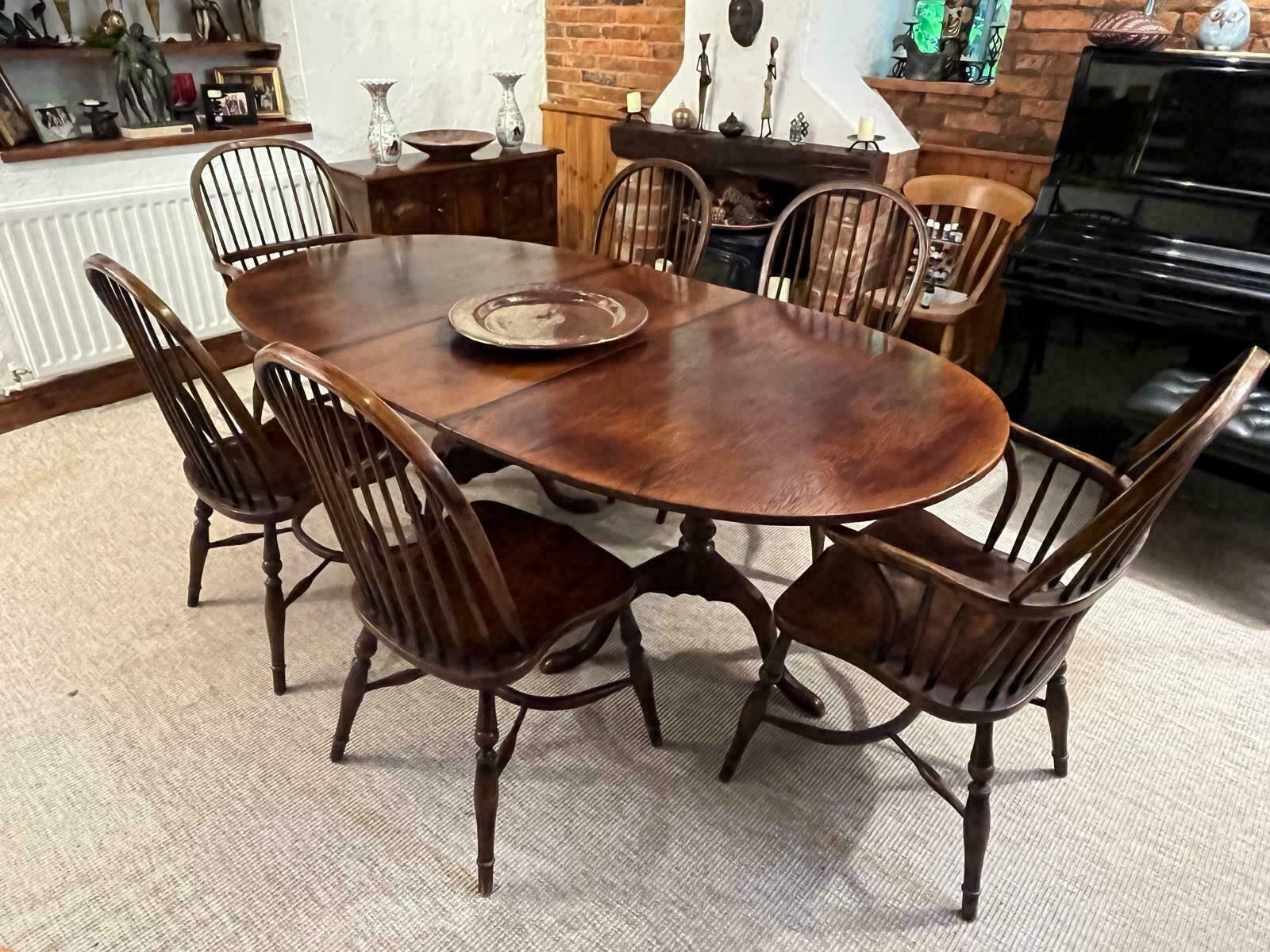 Reproduction Queen Anne Style Twin Pedestal Dining Table photo Furniture
