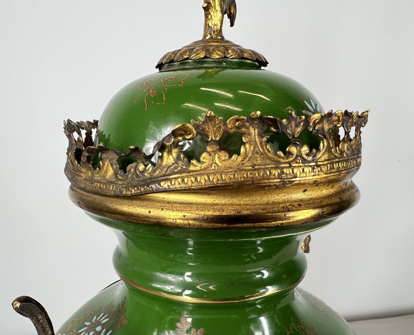 photo for sale Antique French Garniture Set – Clock & Candelabras (Lot 3620)