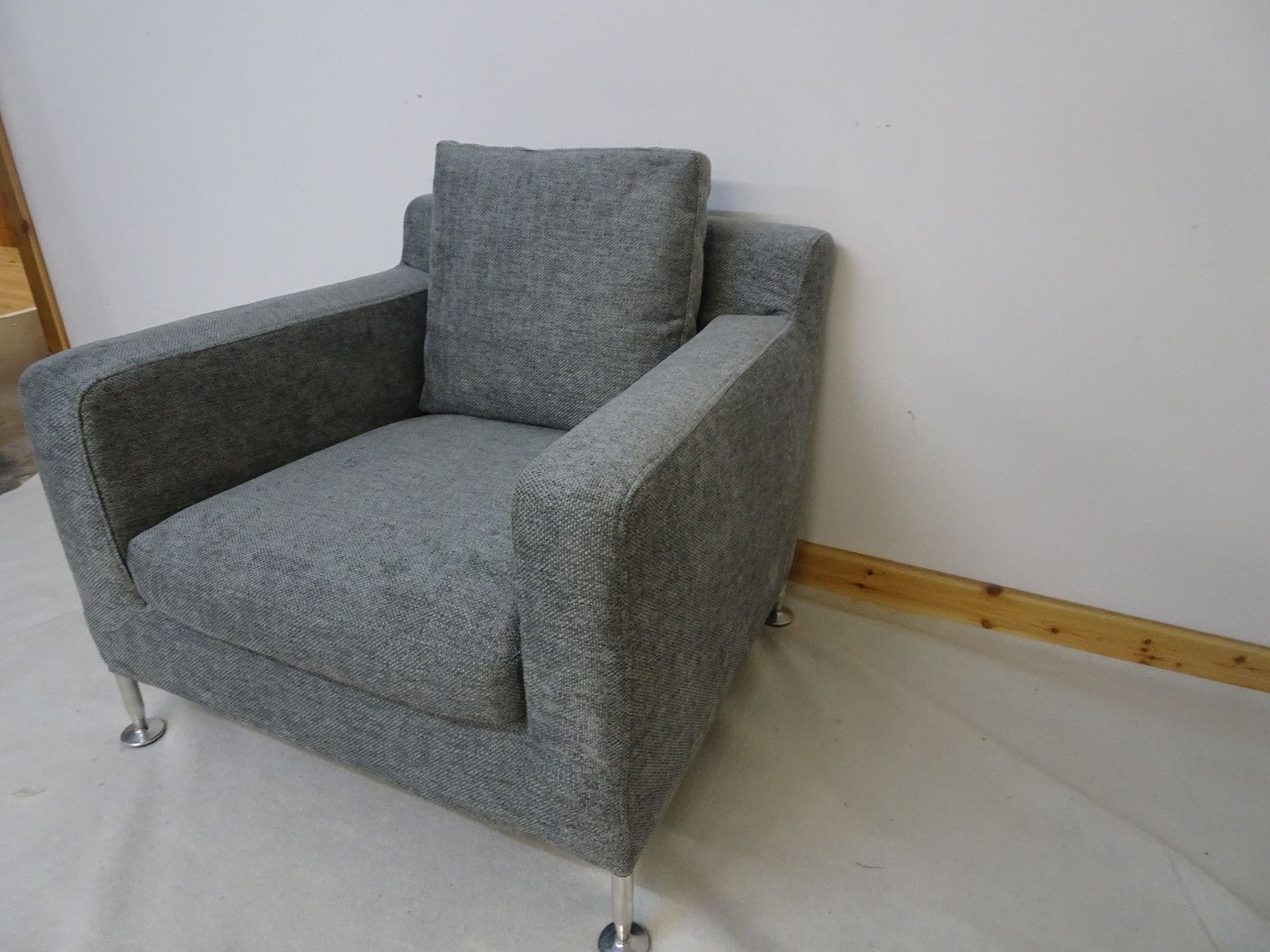 Bb Italia Harry Armchair In Grey Woven Fabric (3) Immaculate Condition photo for sale