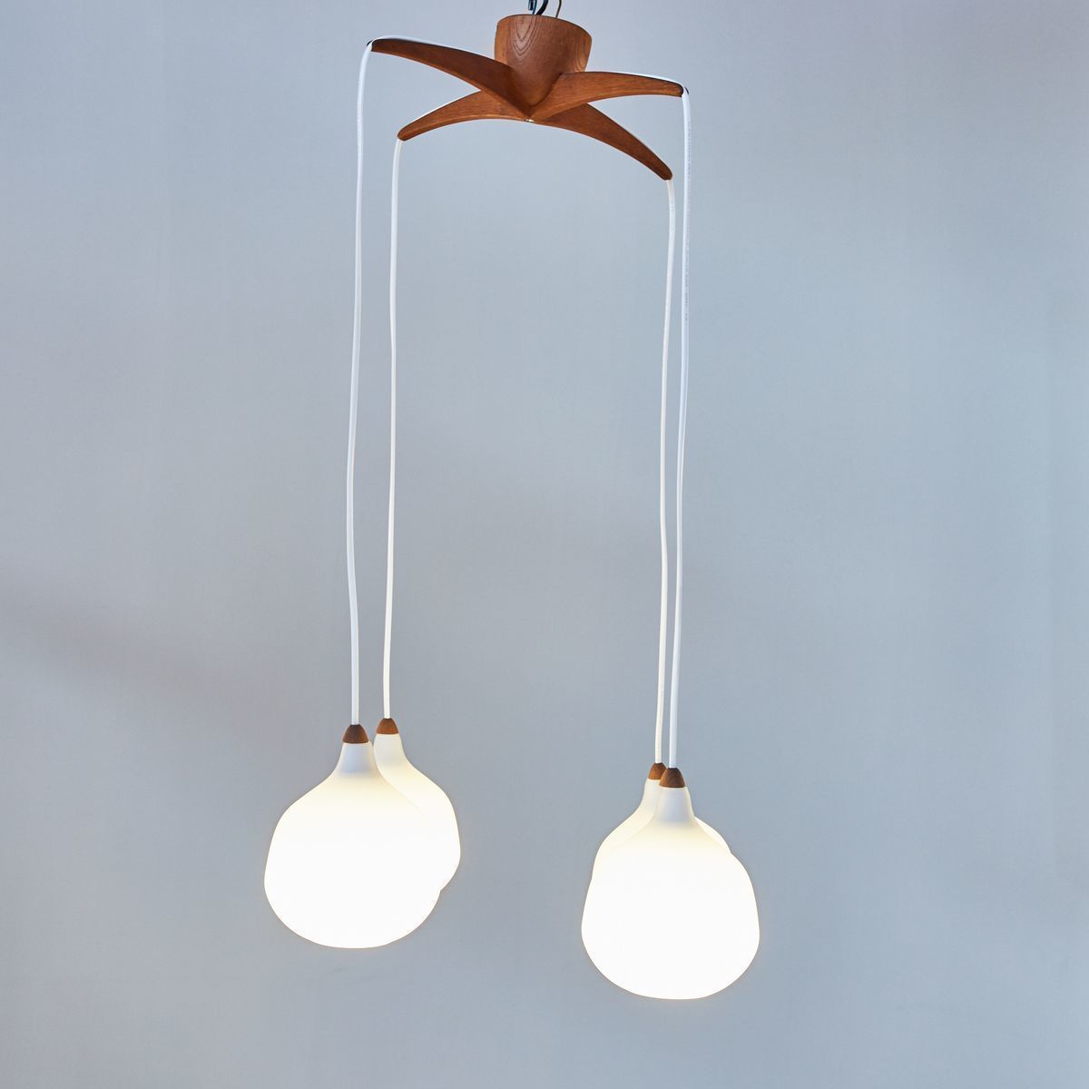 Satin Pendant With Teak Top By Uno & östen Kristiansson For Luxus, 1960s photo furniture