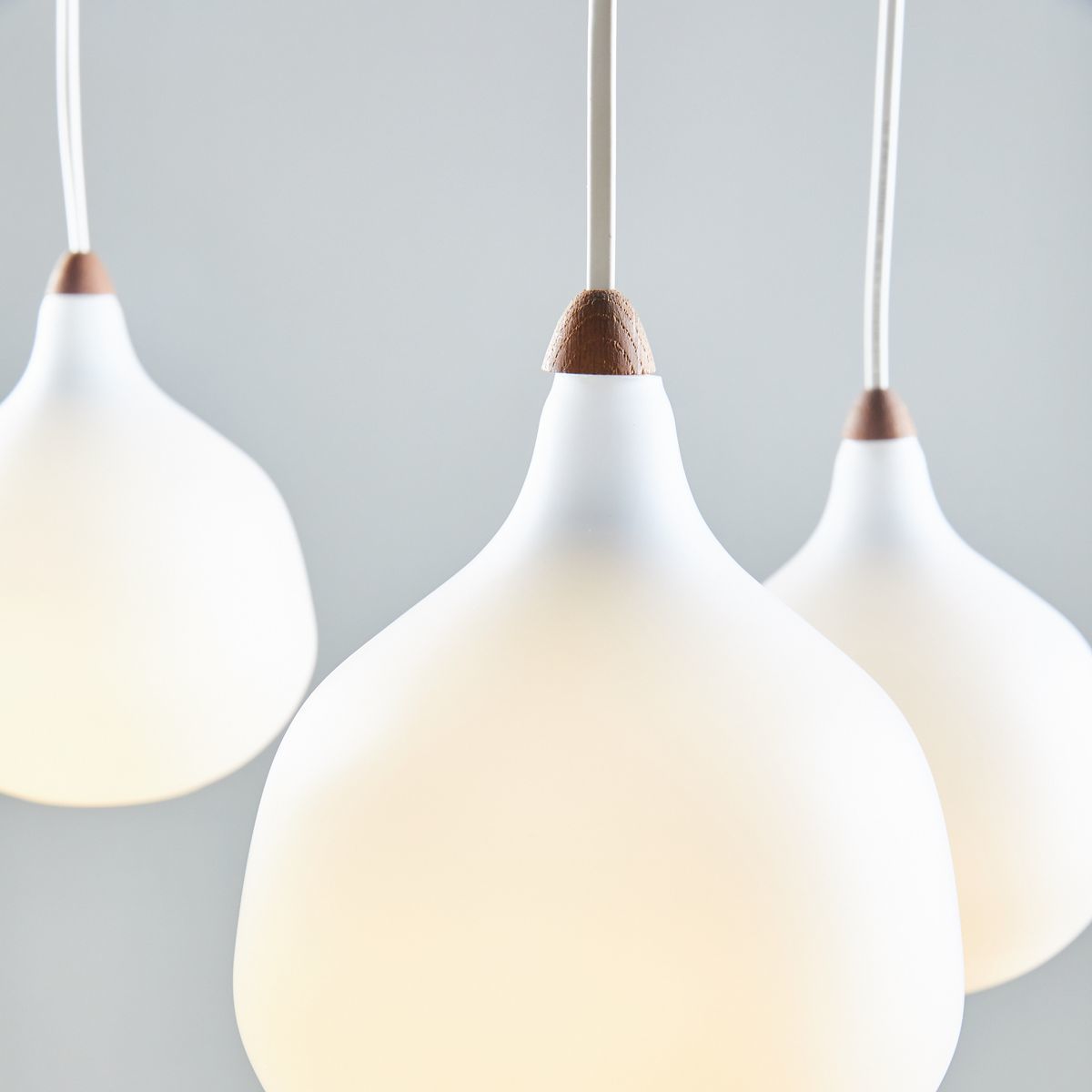 Satin Pendant With Teak Top By Uno & östen Kristiansson For Luxus, 1960s photo vinterior