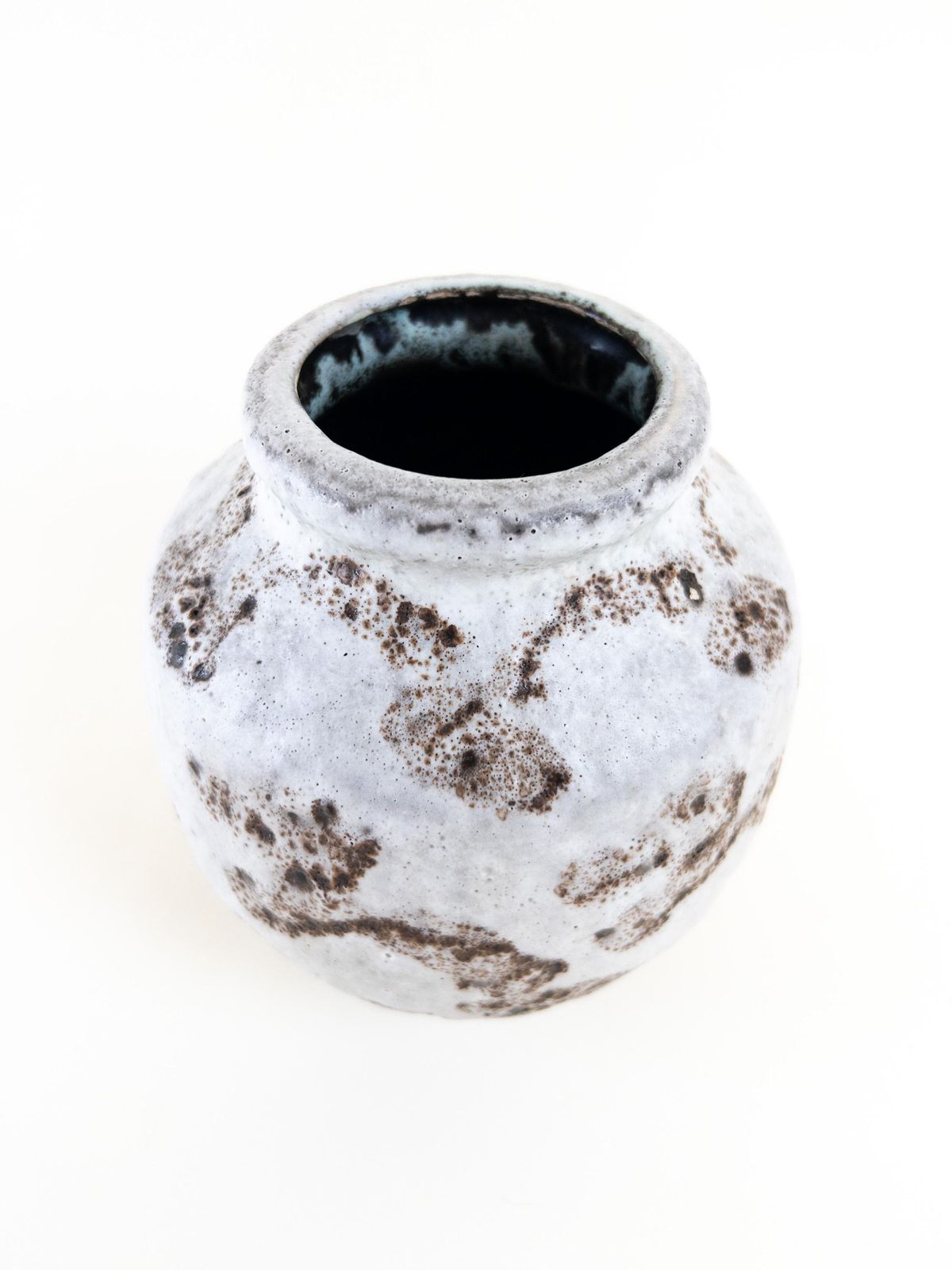 West German Pottery   Bay Keramik Foamy Fat Lava Ball Vase   Mid Century Ceramic   Bay 563 14 photo 56.0