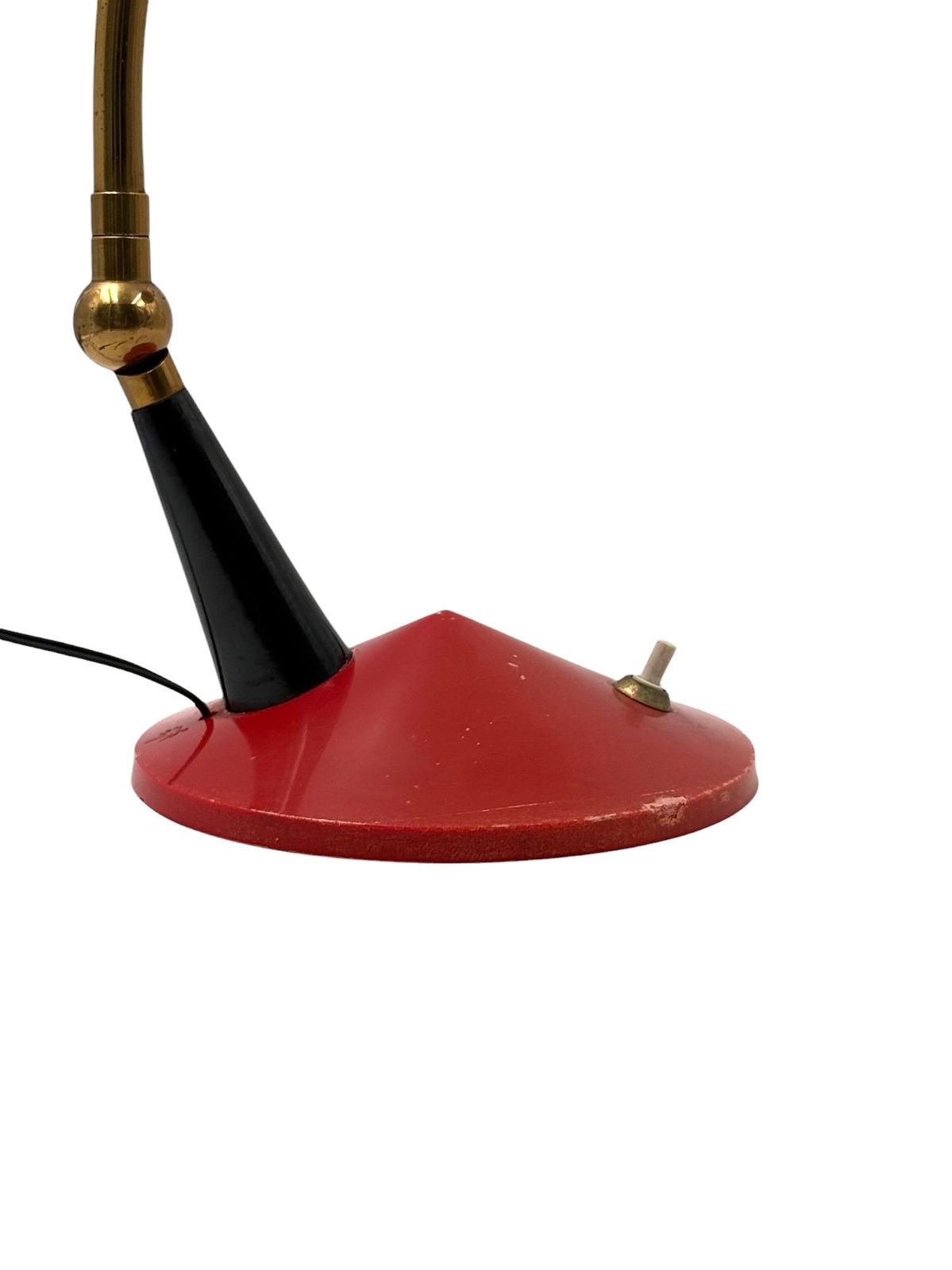 photo vinterior Mid Century Red Desk Lamp, Stilux Milan Italy 1960 Ca.