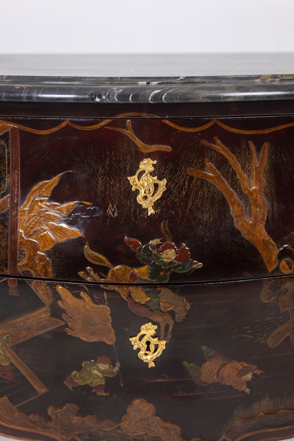 Lacquer Saute Chest Of Drawers With Marble. 1950s. photo 6300.0