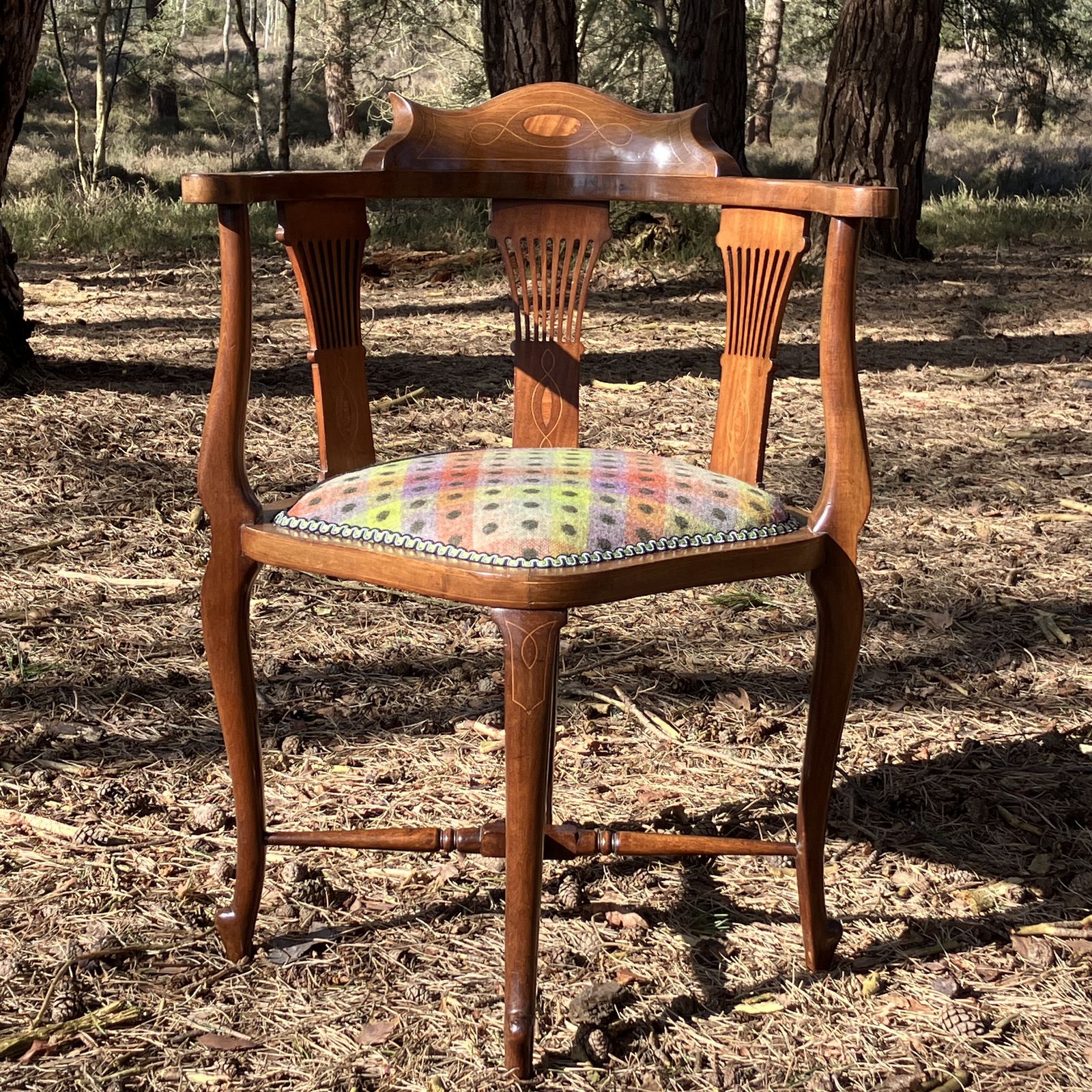 Super Quality Pair Of Edwardian Mahogany Corner Chairs, Circa 1900 photo furniture