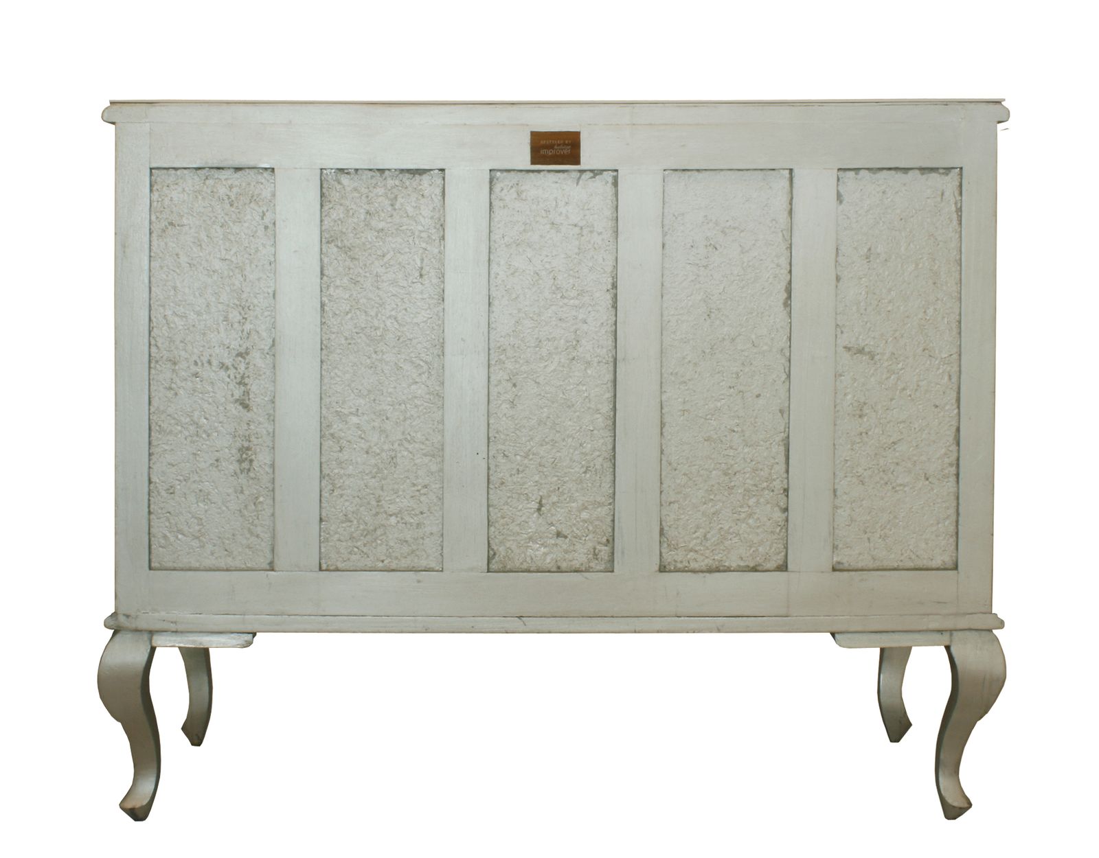 "Classic Meets Plastic" Restyled Chest Of Drawers By Habitat Improver With Silver Leaf And White Lucite photo Furniture