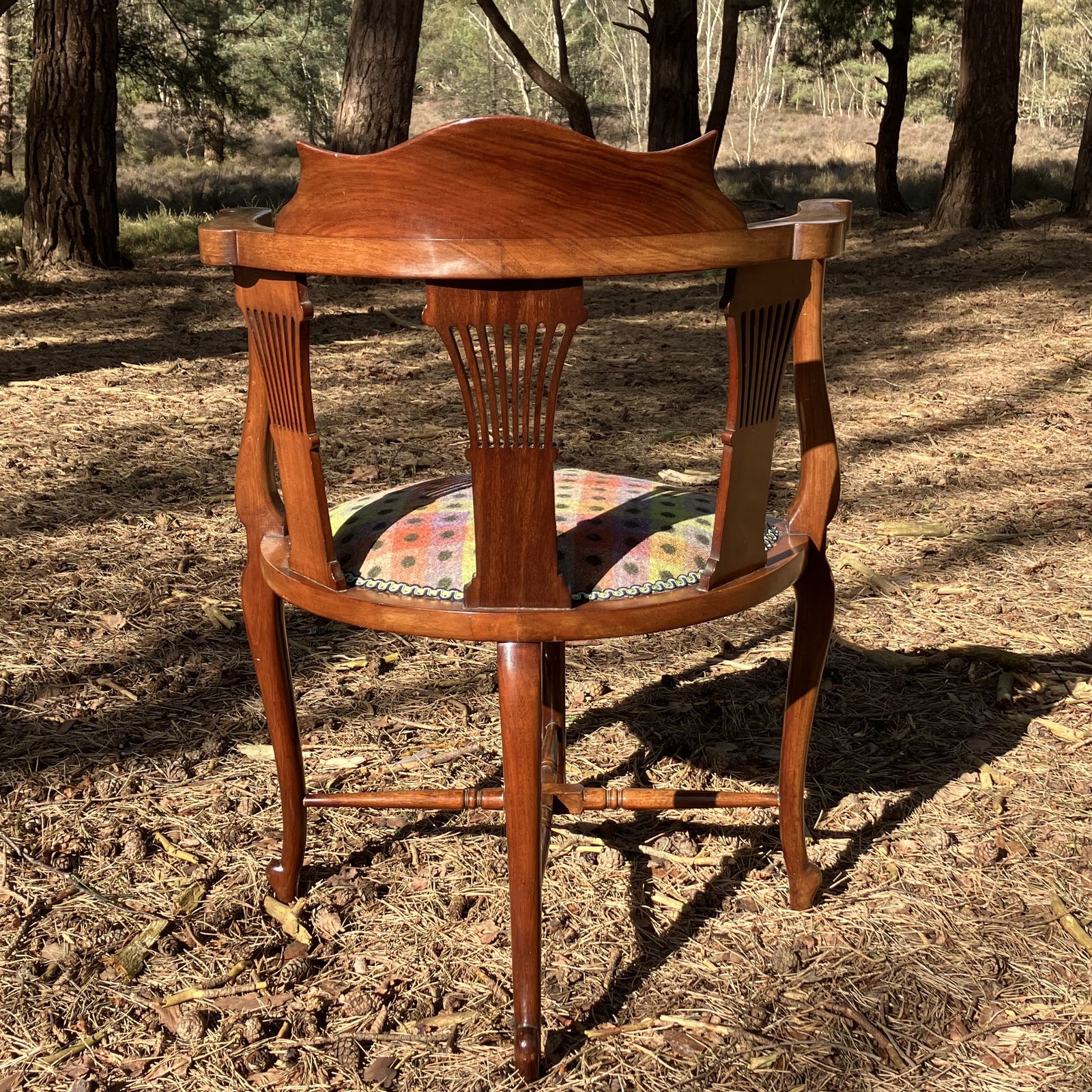 Super Quality Pair Of Edwardian Mahogany Corner Chairs, Circa 1900 photo buy