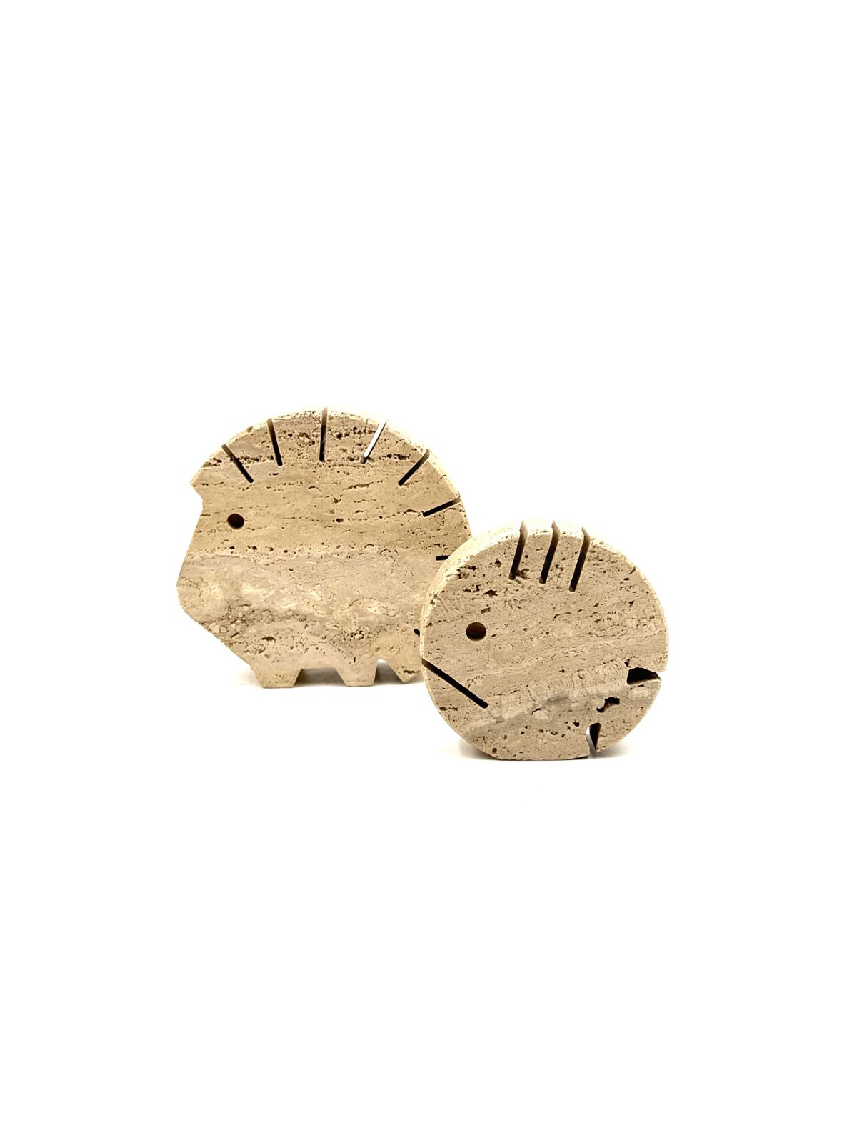 Travertine Figures Porcupine And Fish, Fratelli Mannelli, Italy 1970s photo buy