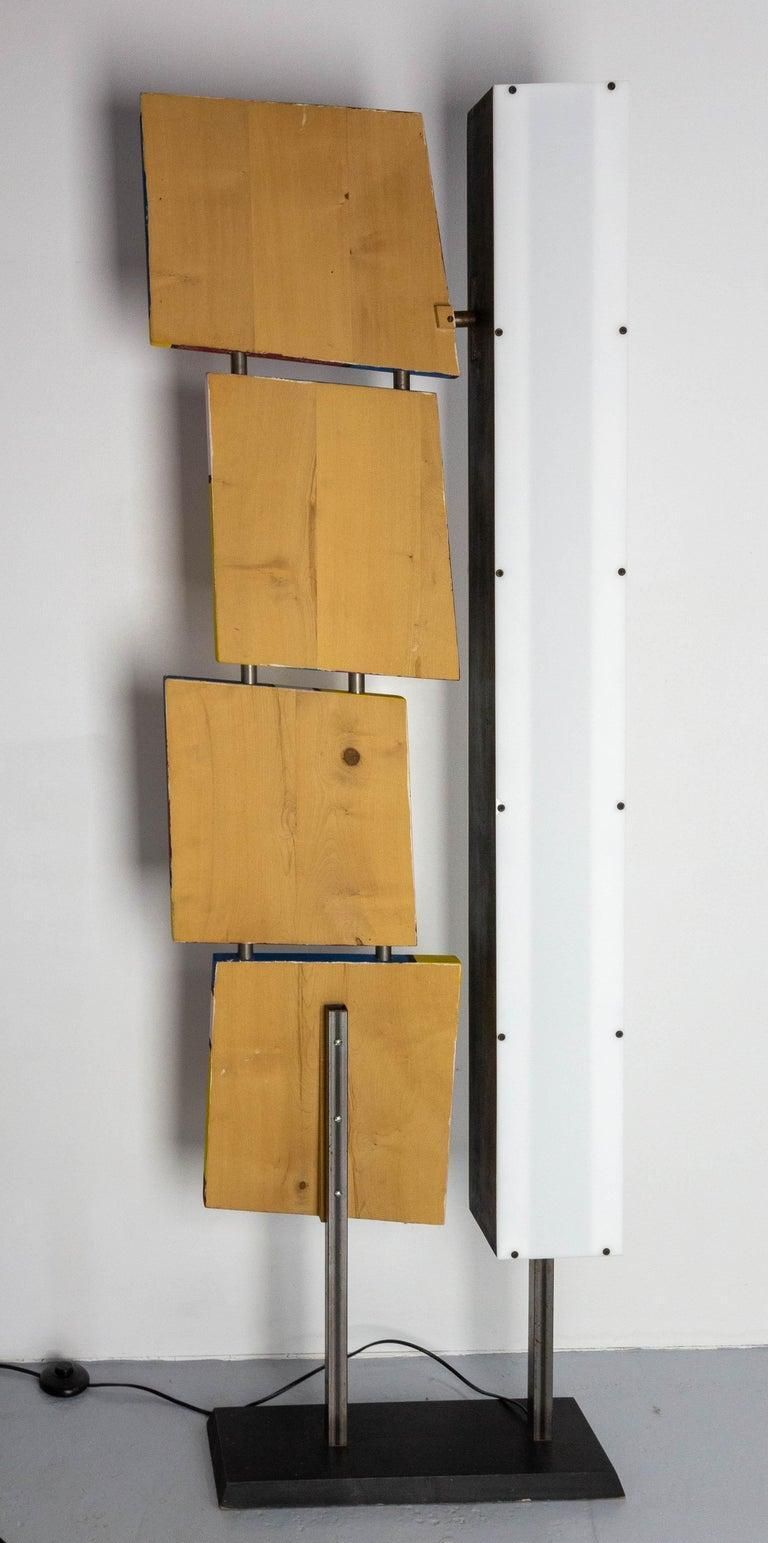 photo furniture French Floor Lamp With Mondrian Style Paintings, Circa 1990