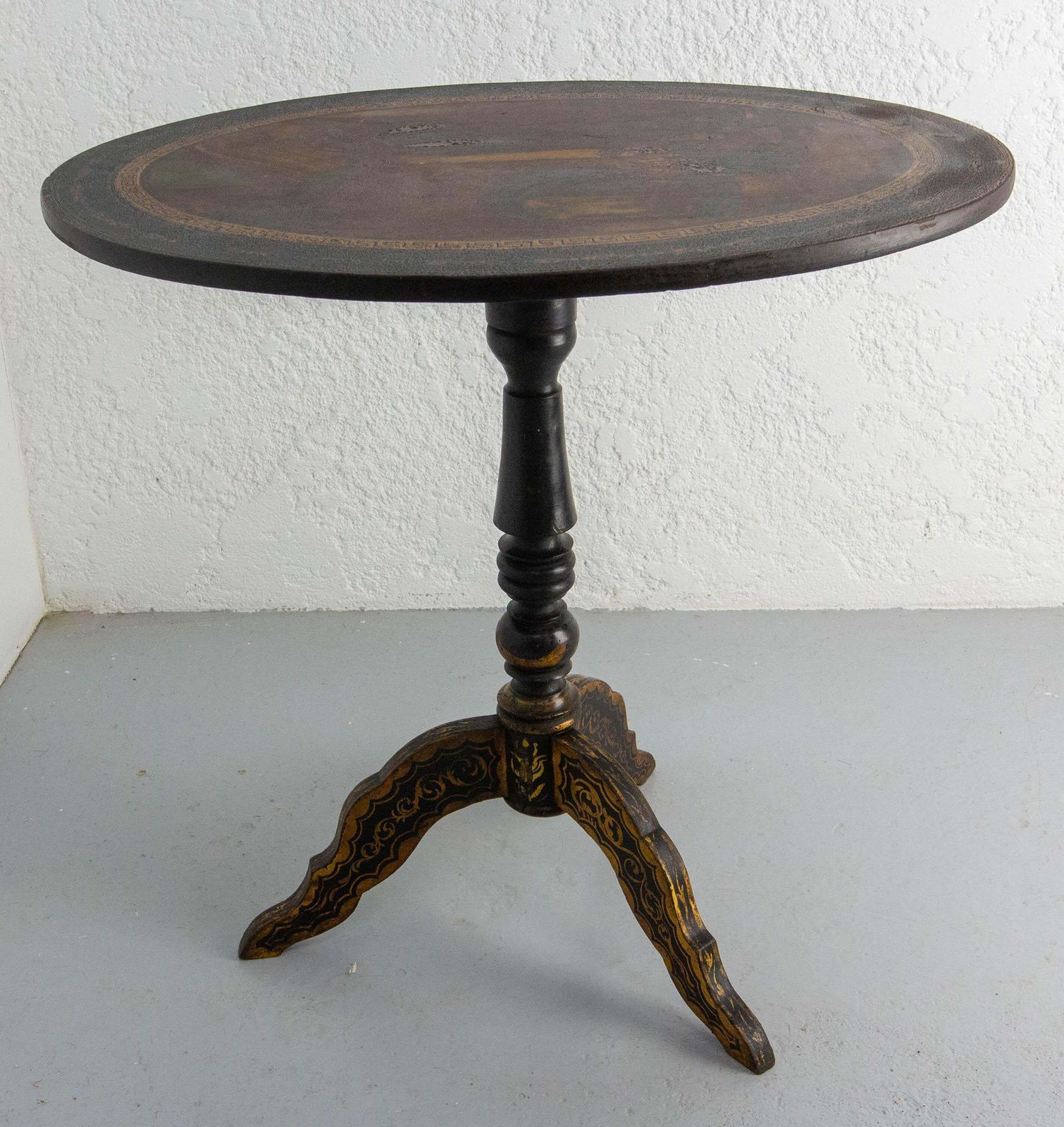 Italian Gueridon Foldable Side Table Or Pedestal Table Napoleon III Late 19th C photo Furniture
