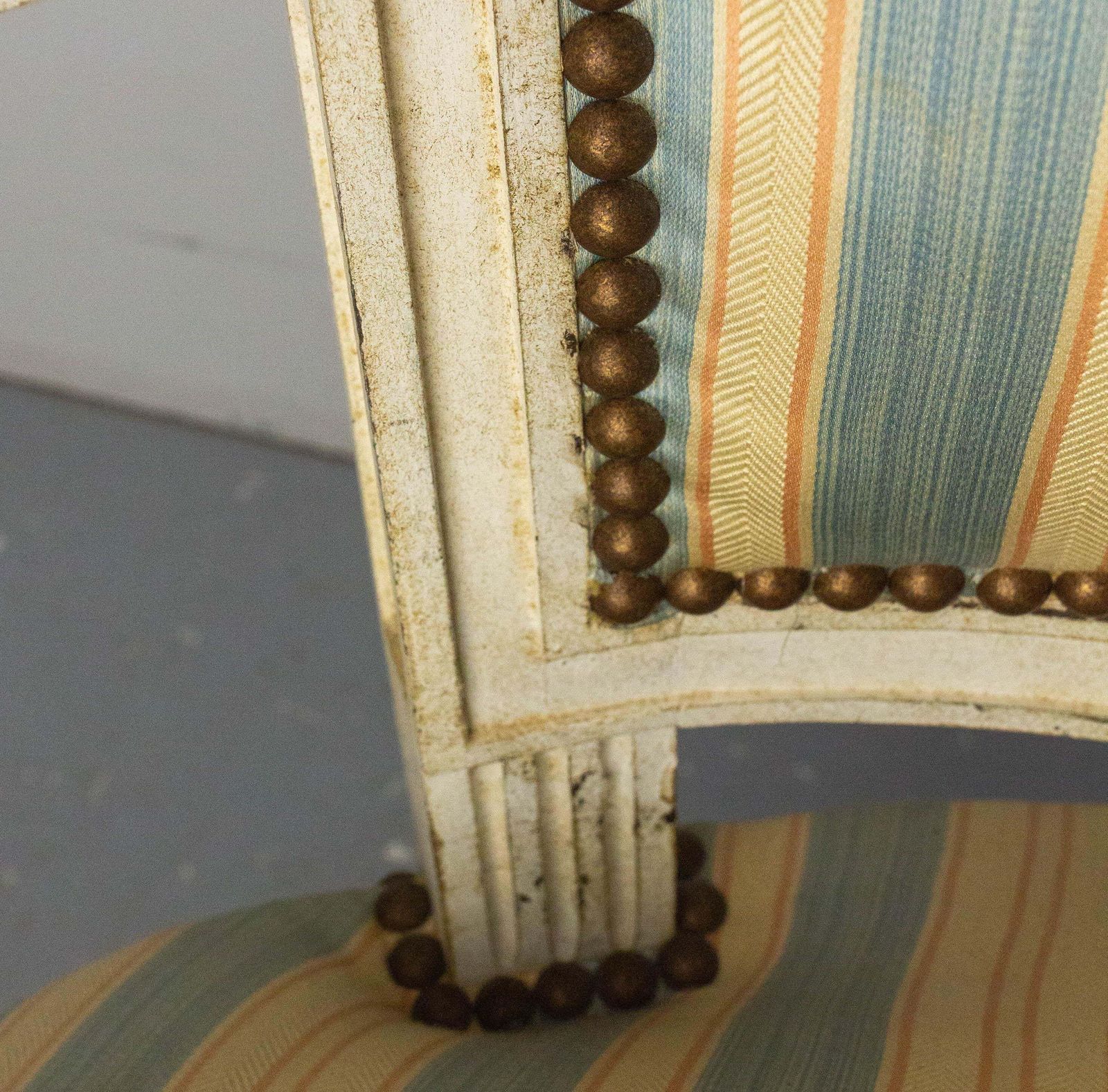 photo furniture Pair Of French Open Armchairs Louis XVI Style Fauteuils, Circa 1960