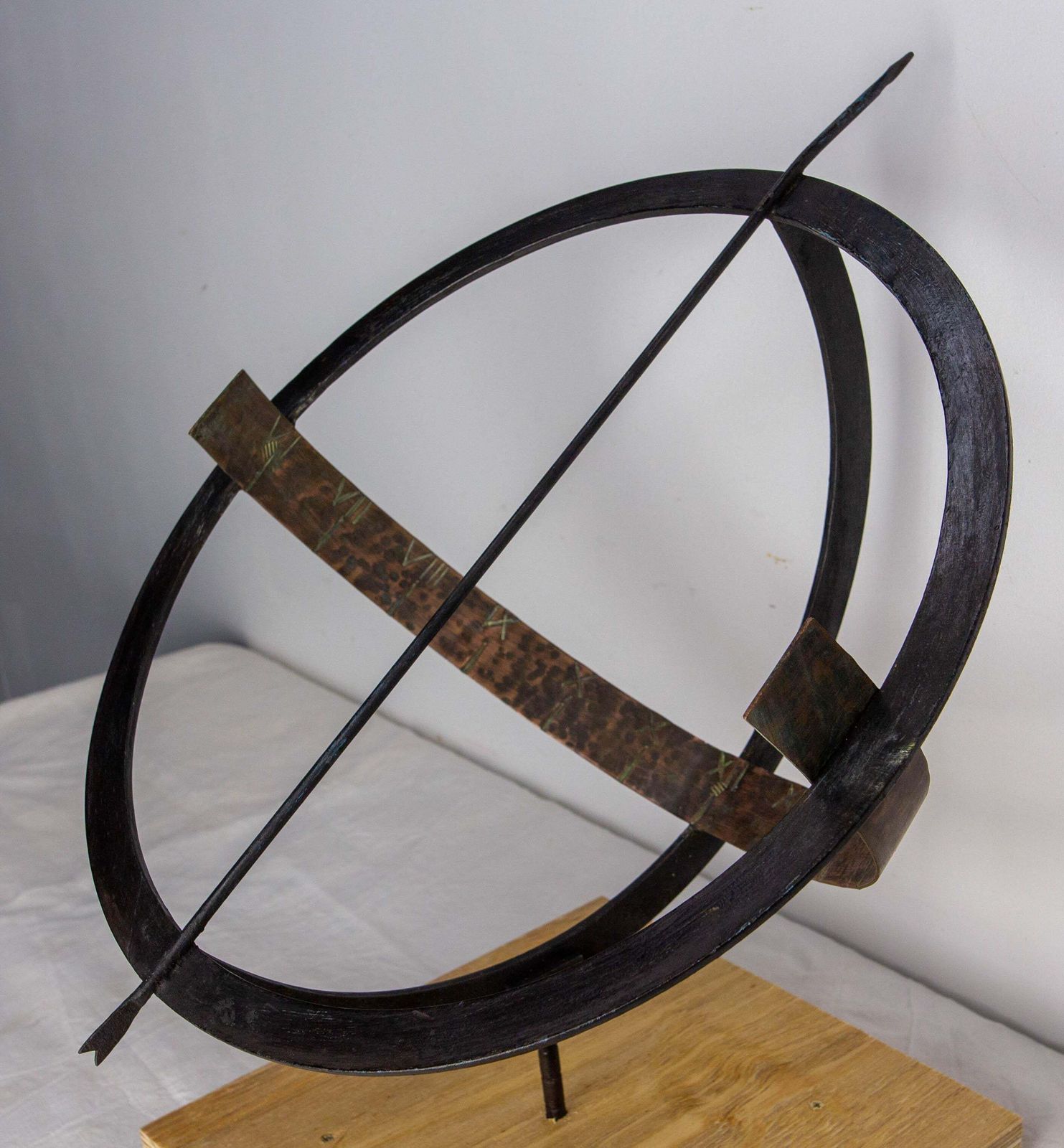 photo furniture French Antique Copper & Iron Garden Sundial Late 19th Century