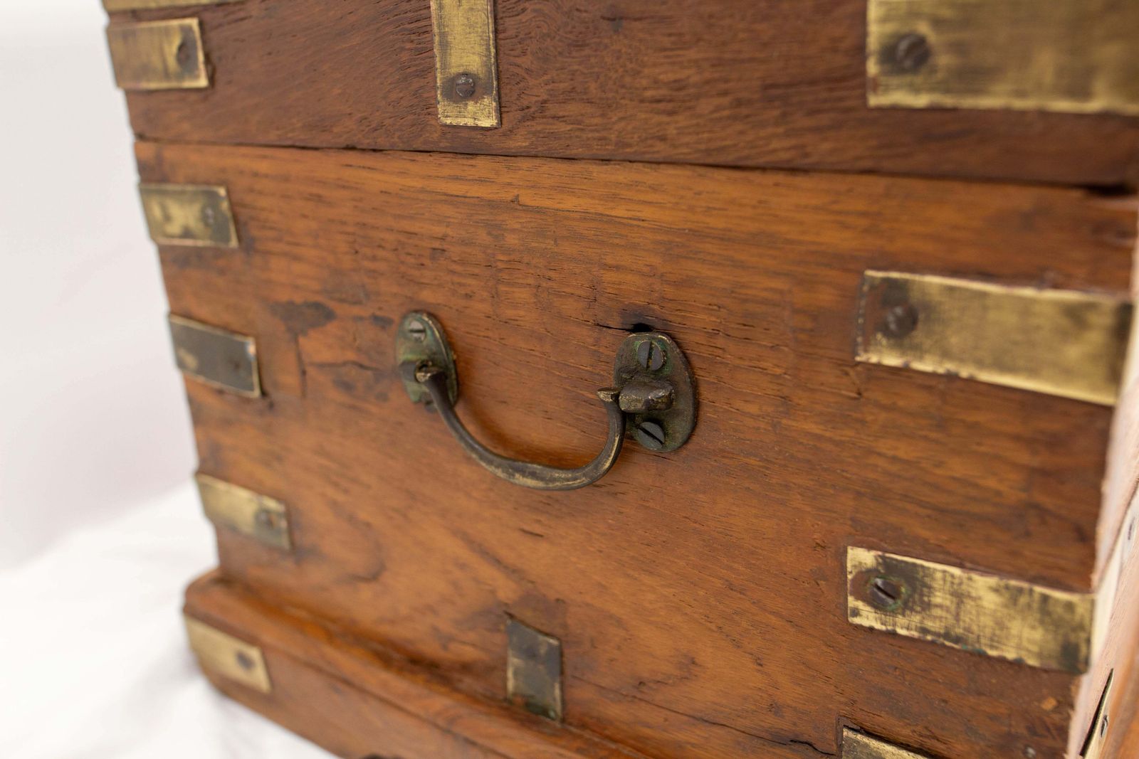 19th Century Little Chest Or Coffer Carved Oak, French photo vinterior