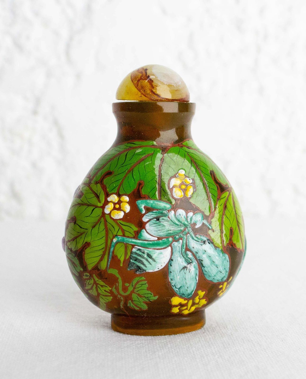 Home Decor Set Of Four Chinese Snuffboxes Or Snuff Bottles, Porcelain Enemaled Early 20th C photo