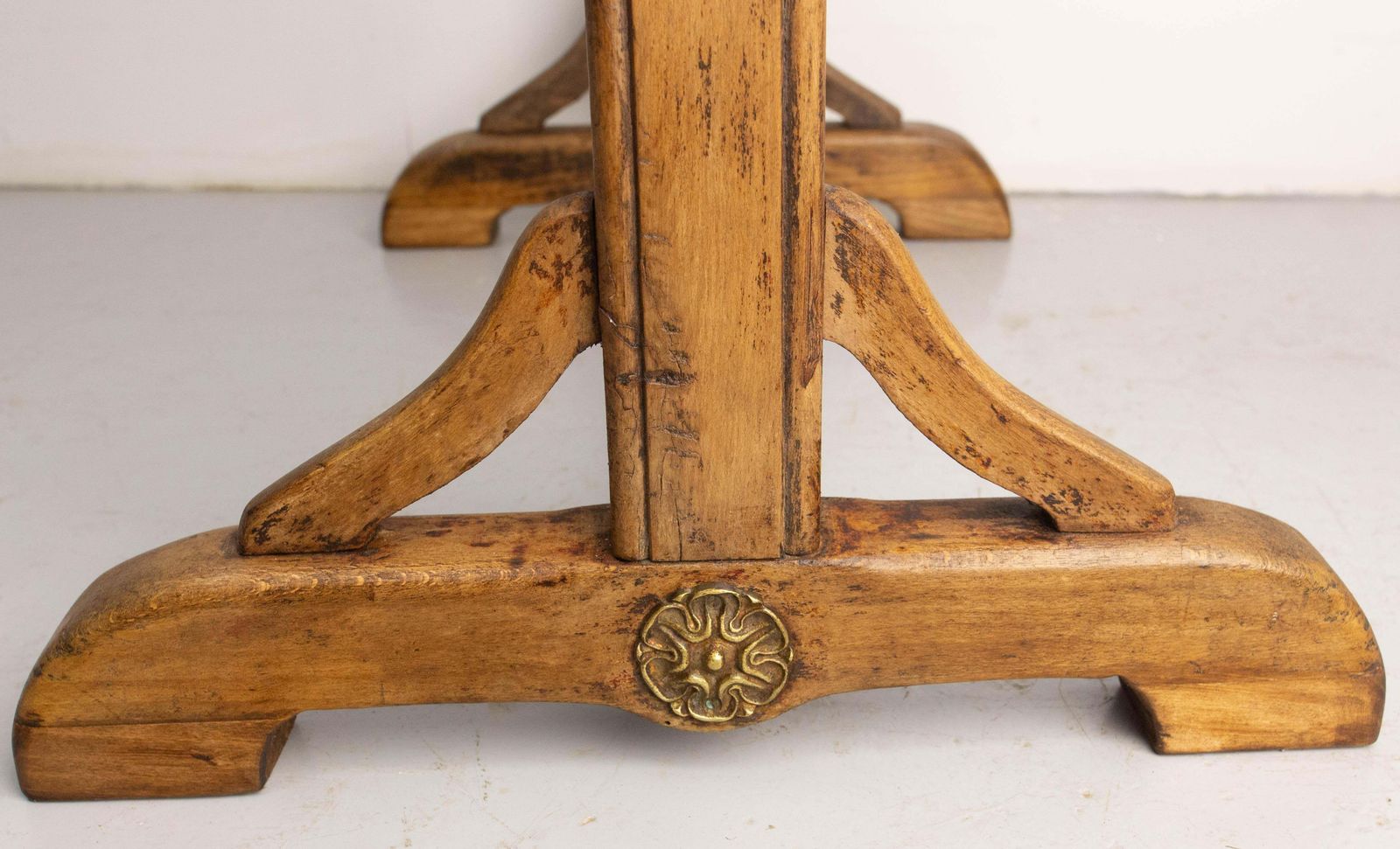 photo for sale French Paris Bistro Table Beech Bakelite & Brass Table, Early 20th Century
