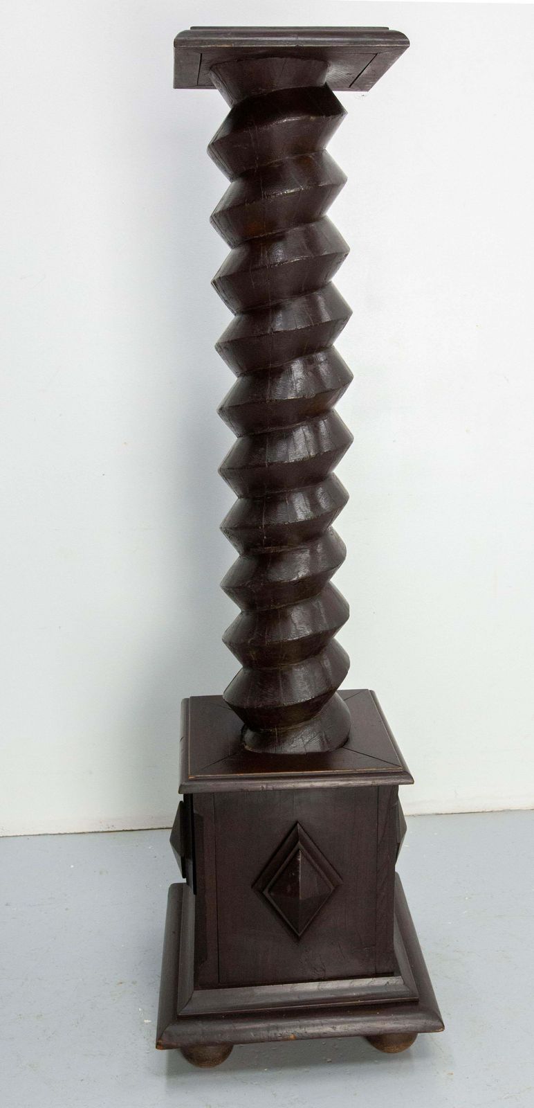 Wine Press Screw Pedestals Plant Holder, French, 19th Century photo vintage