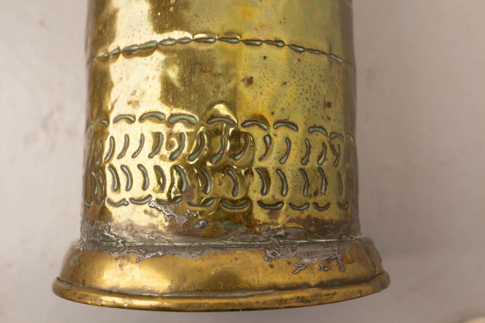 Morocco Brass Umbrella Rack Stand Decoration Plant Holder, Early 20th Century photo buy