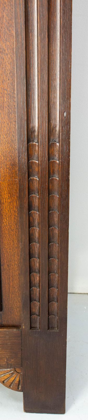 Furniture French Vintage Oak & Wrought Iron Buffet Neogothic Style Basque Cross Midcentury photo