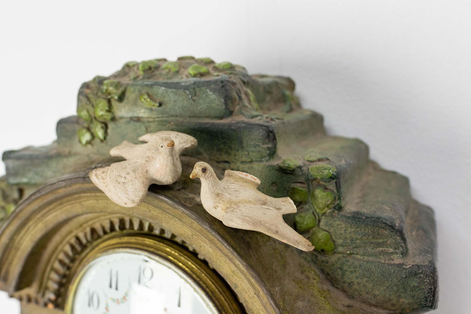 Antique French Bronze And Marble Mantel Set Clock Cherub Putti Napoleon III photo vintage