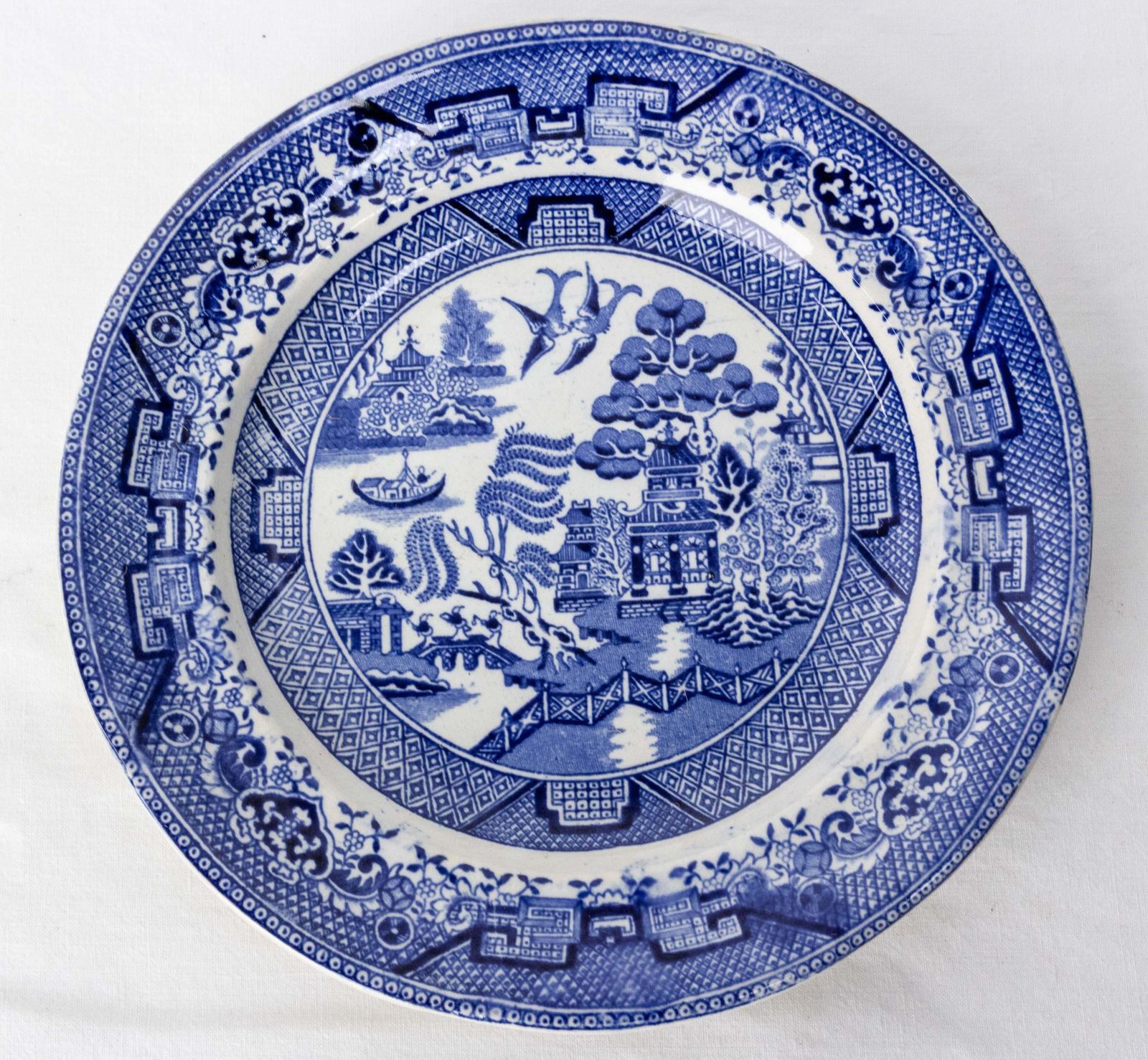 Set Of Twelve Faience Plates Chinese Style, Staffordshire, 19th Century England photo furniture