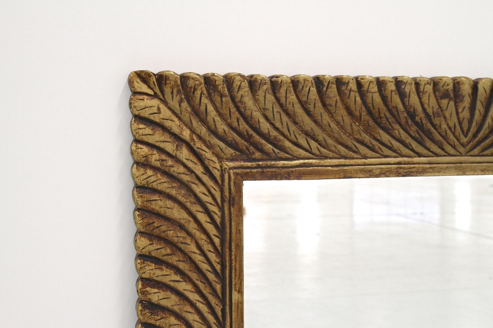 Monumental Gilt Mid Century Wall Mirror, Handcarved, Italy Circa 1940/50 photo Home Decor