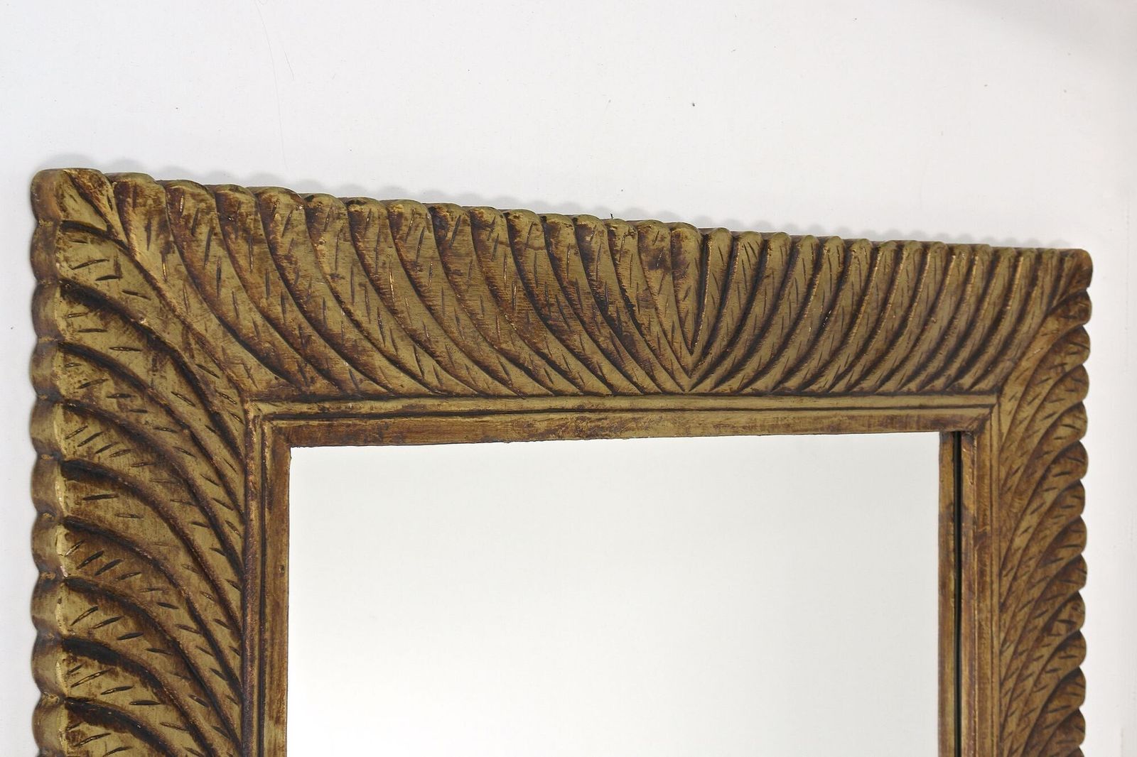 Monumental Gilt Mid Century Wall Mirror, Handcarved, Italy Circa 1940/50 photo 3900.0