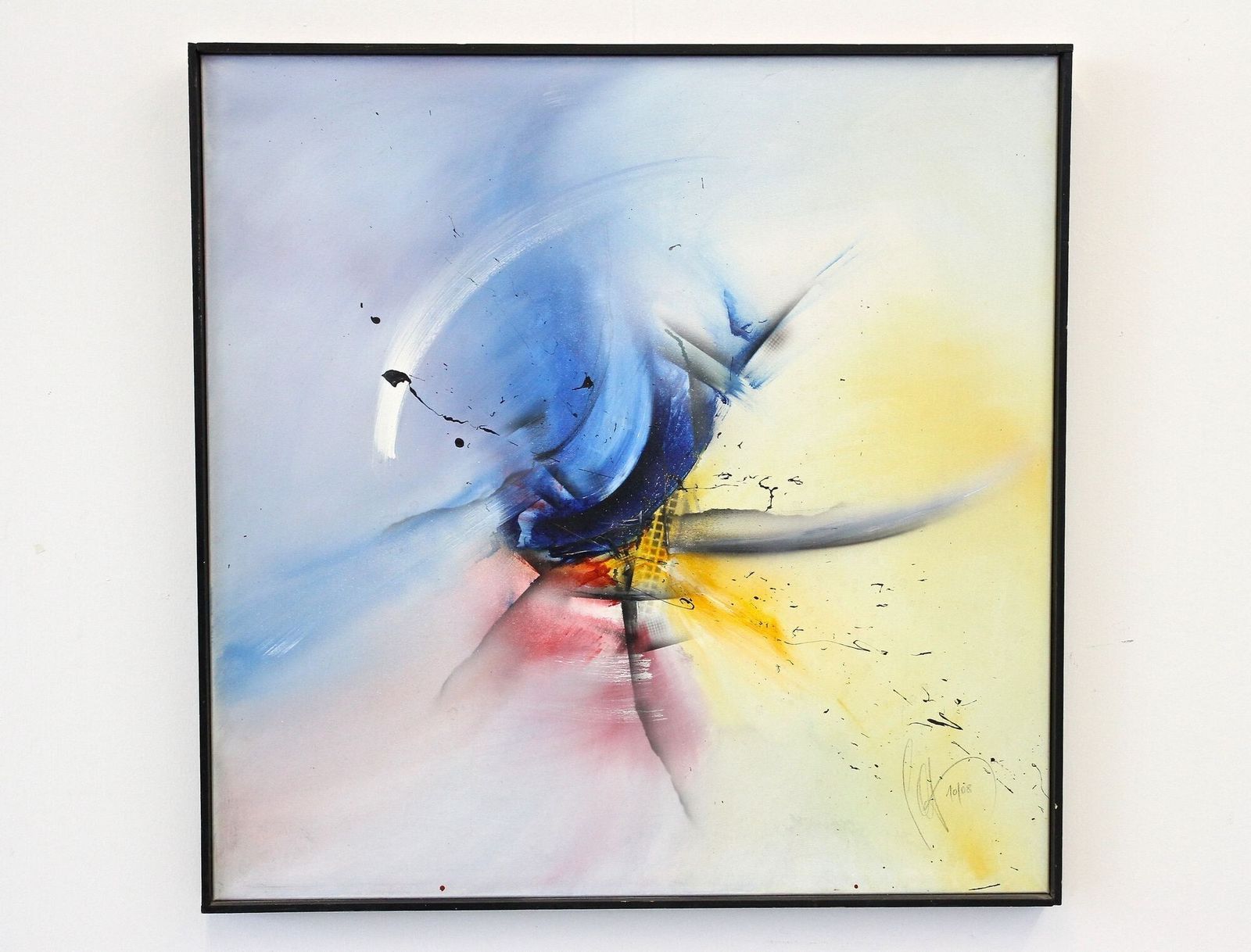 Abstract Painting "Mechansim Of Depth", Acrylic On Canvas By Ms, Austria 2008