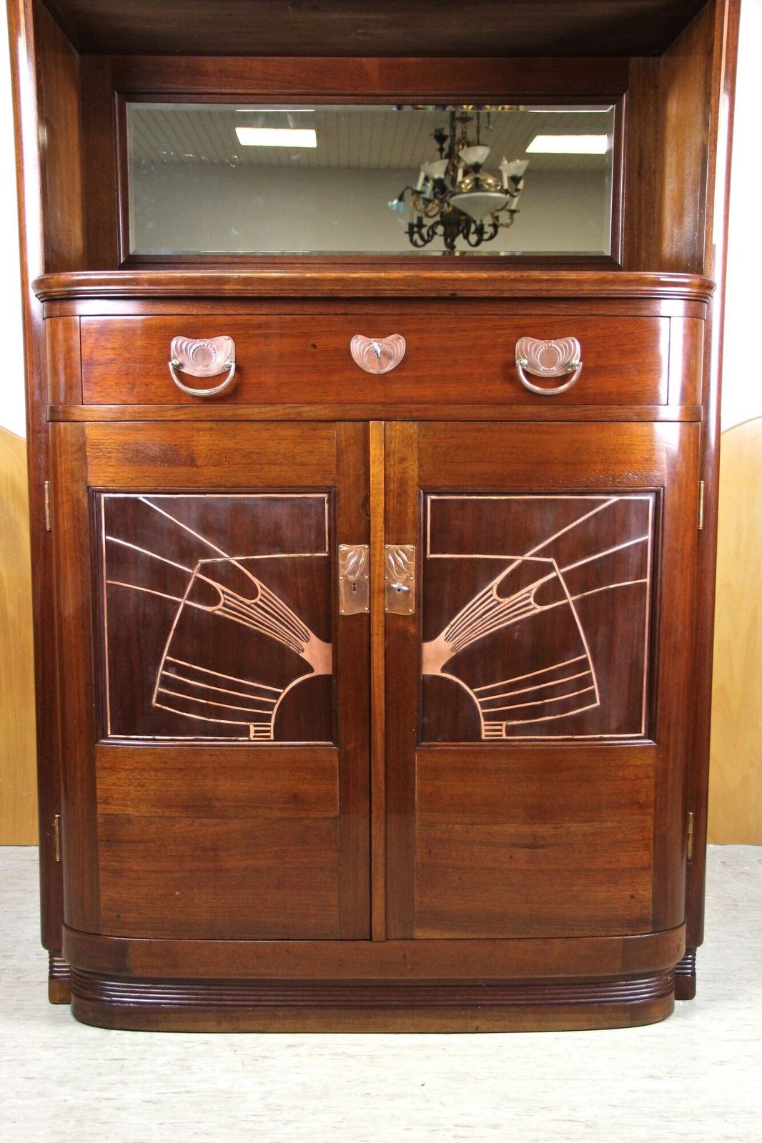 20th Century Art Nouveau Mahogany Cabinet/ Buffet By August Ungethüm, At Ca 1900 photo for sale