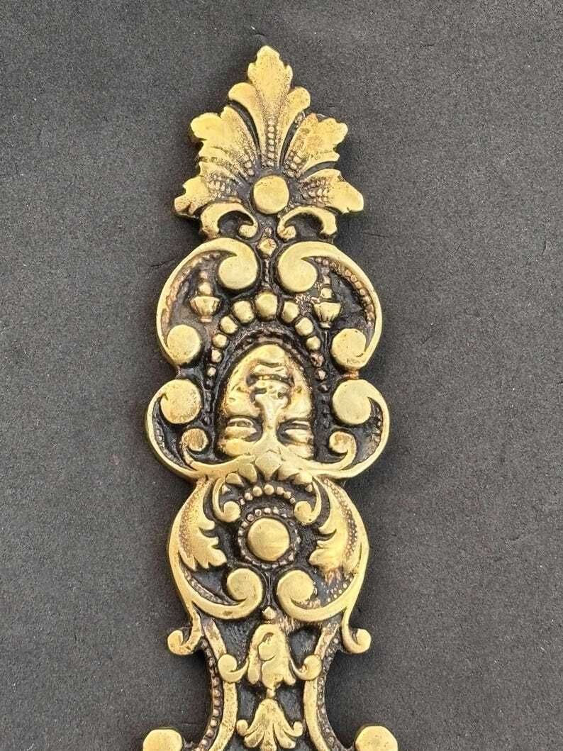 Letter Opener Art Brass Bronze Paper Cutter Knife Letter Opener Gift For Him Desk Accessories Antique Belgium Desk Decor Arlequin Decor photo furniture