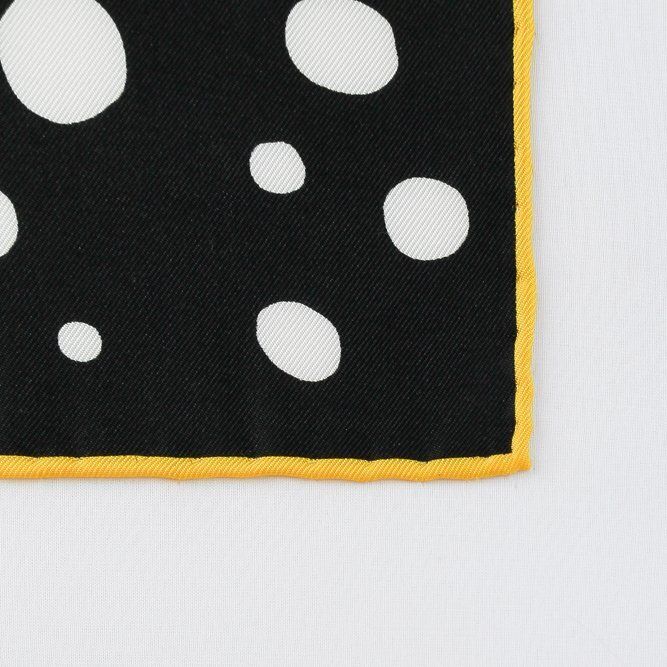 Louis Vuitton X Yayoi Kusama, Infinity Dots Pumpkin, Yellow & Black, 90cm, Framed Silk Scarf photo Art