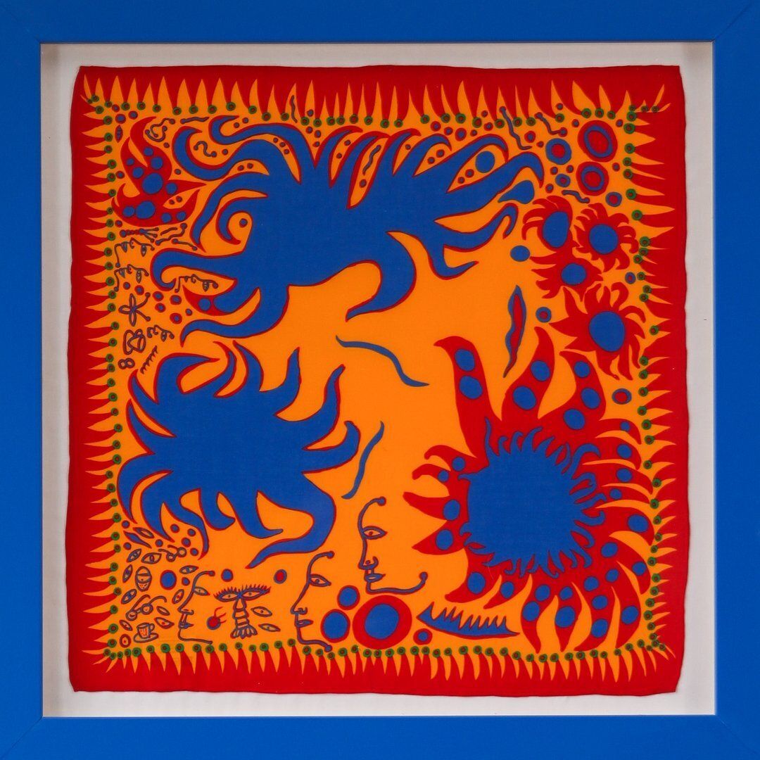 Yayoi Kusama, The Joy I Feel, Framed Cotton Square, 30cm