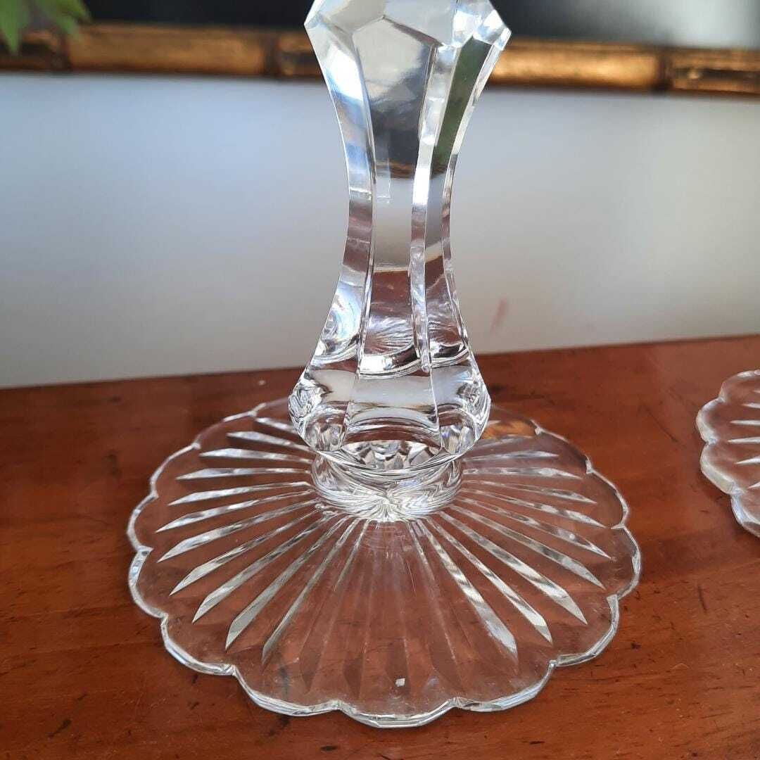 Pair Of Stuart Crystal Connaught Pattern Large Wine Goblets H 7.5'' Discontinued Rare Wedding Wine Glasses photo 80.0