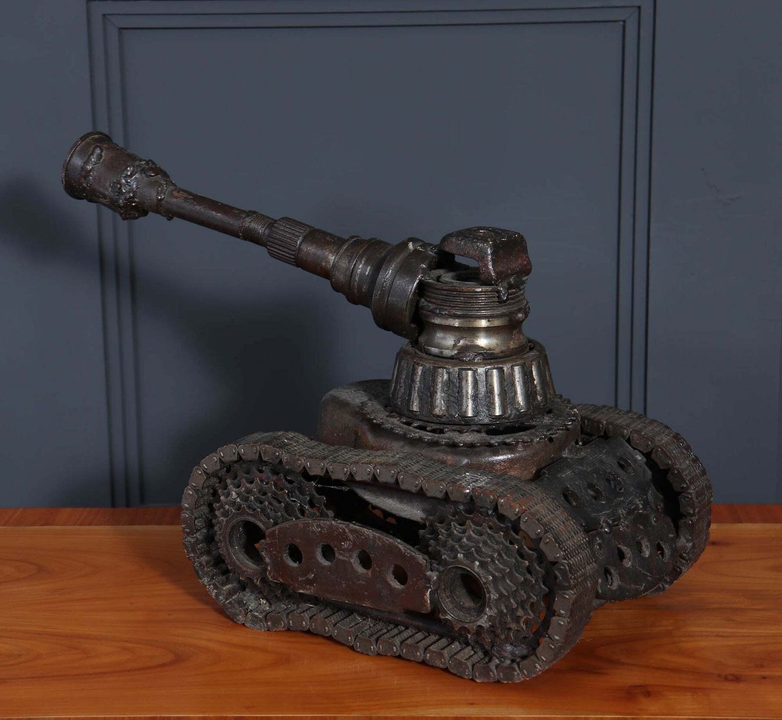photo for sale Metal Art Of A Tank C1970, 1970s
