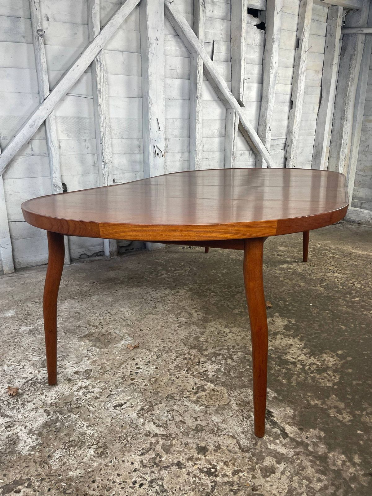 Finn Juhl Model Nv 56 Teak Dining Table Produced By Niels Vodder In Denmark, 1950’s photo vinterior