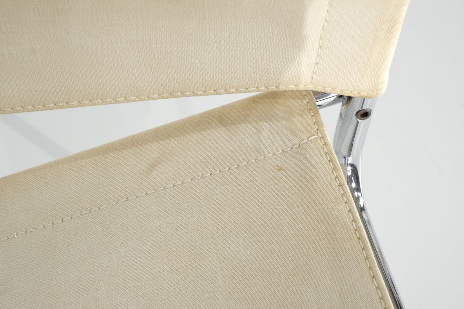 photo for sale Armchair "B3 Wassily" Fabric By Marcel Breuer For Gavina, 1925s.