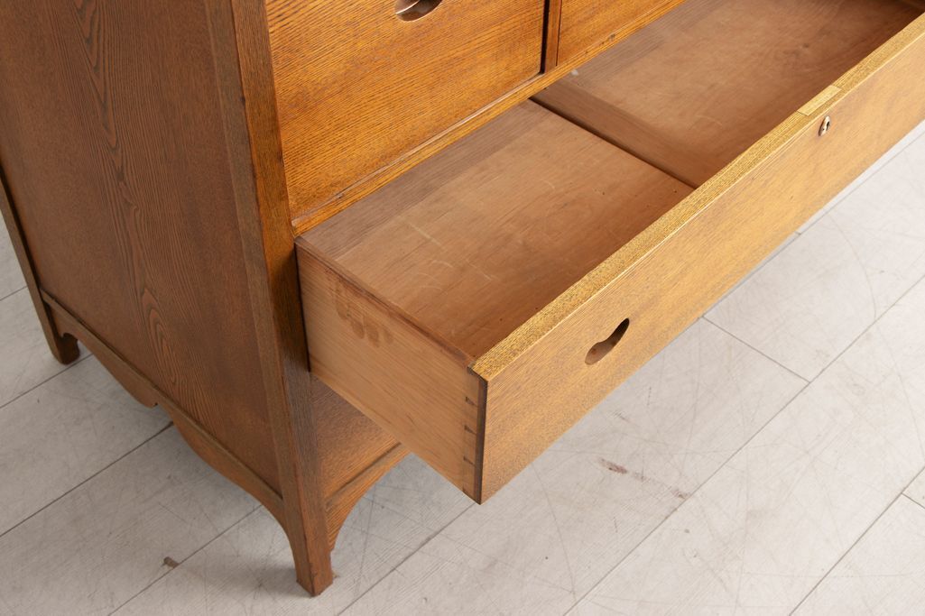 Arts & Crafts Oak Dressing Chest By George Walton photo vintage