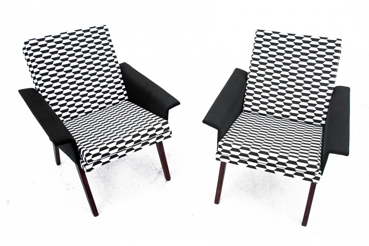 Pair Of Retro Armchairs, Czechoslovakia, 1960s photo vinterior
