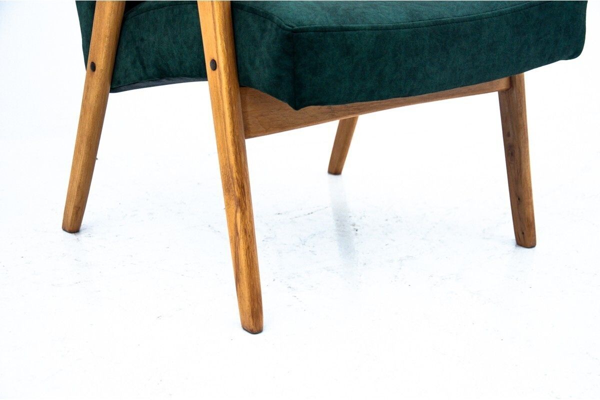 1292.0 Two Vintage Green Armchairs By Jaroslav šmídek For Jitona, Czechoslovakia, 1960s photo