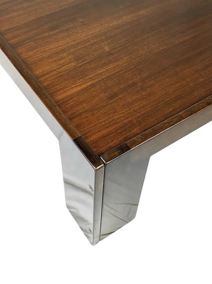Walnut Square Coffee Table By Afra & Tobia Scarpa For Cassina, 1960s photo vinterior