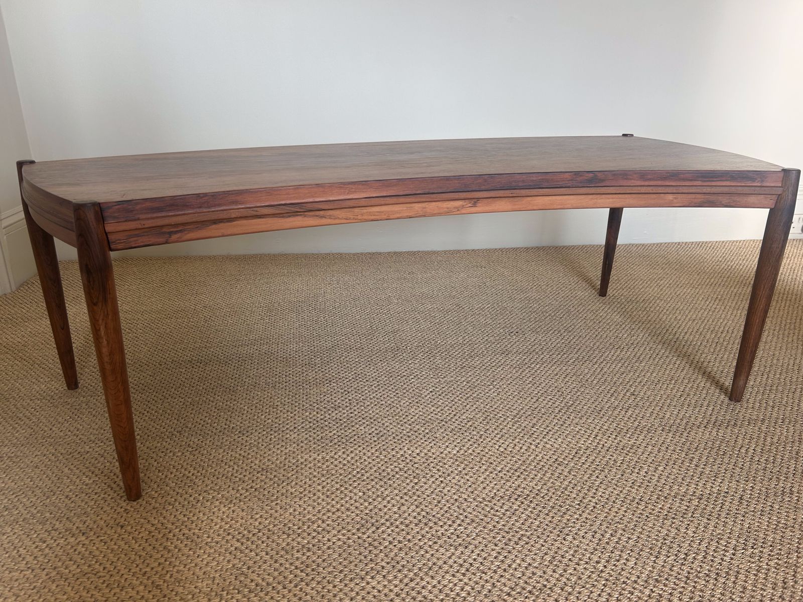 Vintage Johannes Andersen Rosewood Desk With Slide Out Extension photo for sale