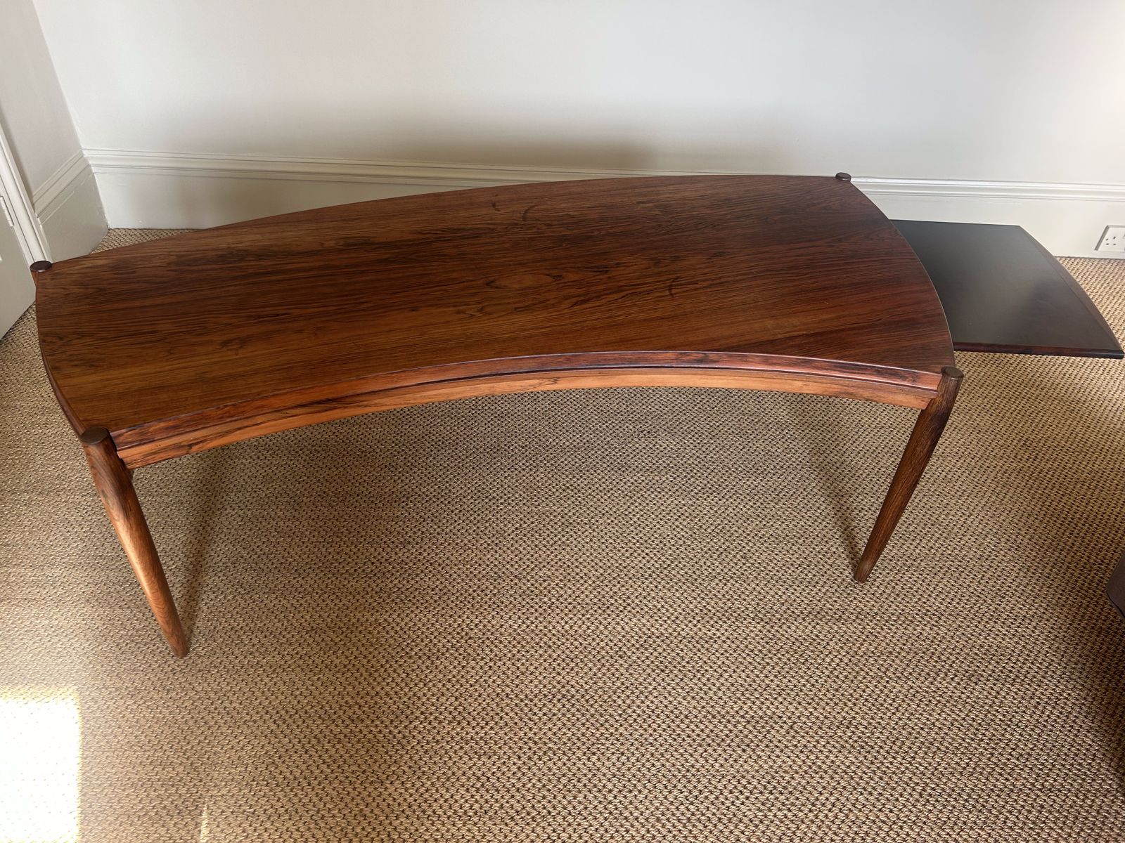 Vintage Johannes Andersen Rosewood Desk With Slide Out Extension photo vintage