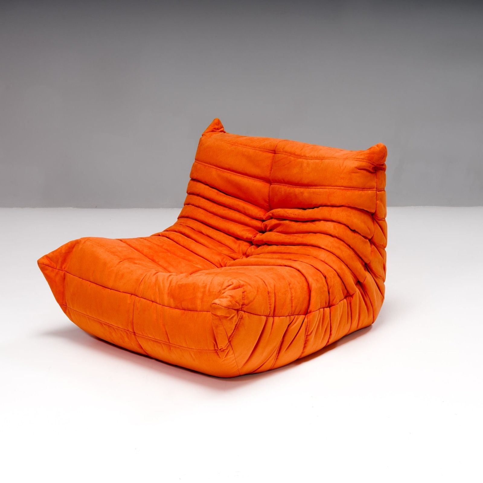 Ligne Roset By Michel Ducaroy Togo Orange Modular Sofa, Set Of Five photo furniture