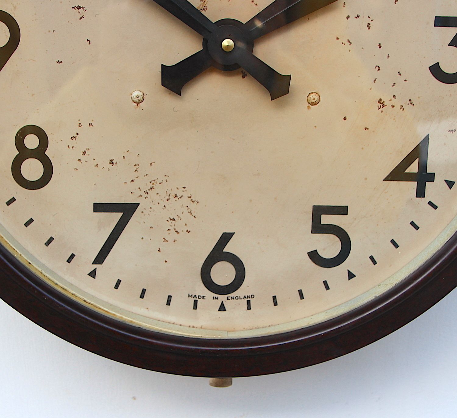 1950s British Bakelite Vintage School / Commercial Wall Clock. Fully Guaranteed photo vinterior